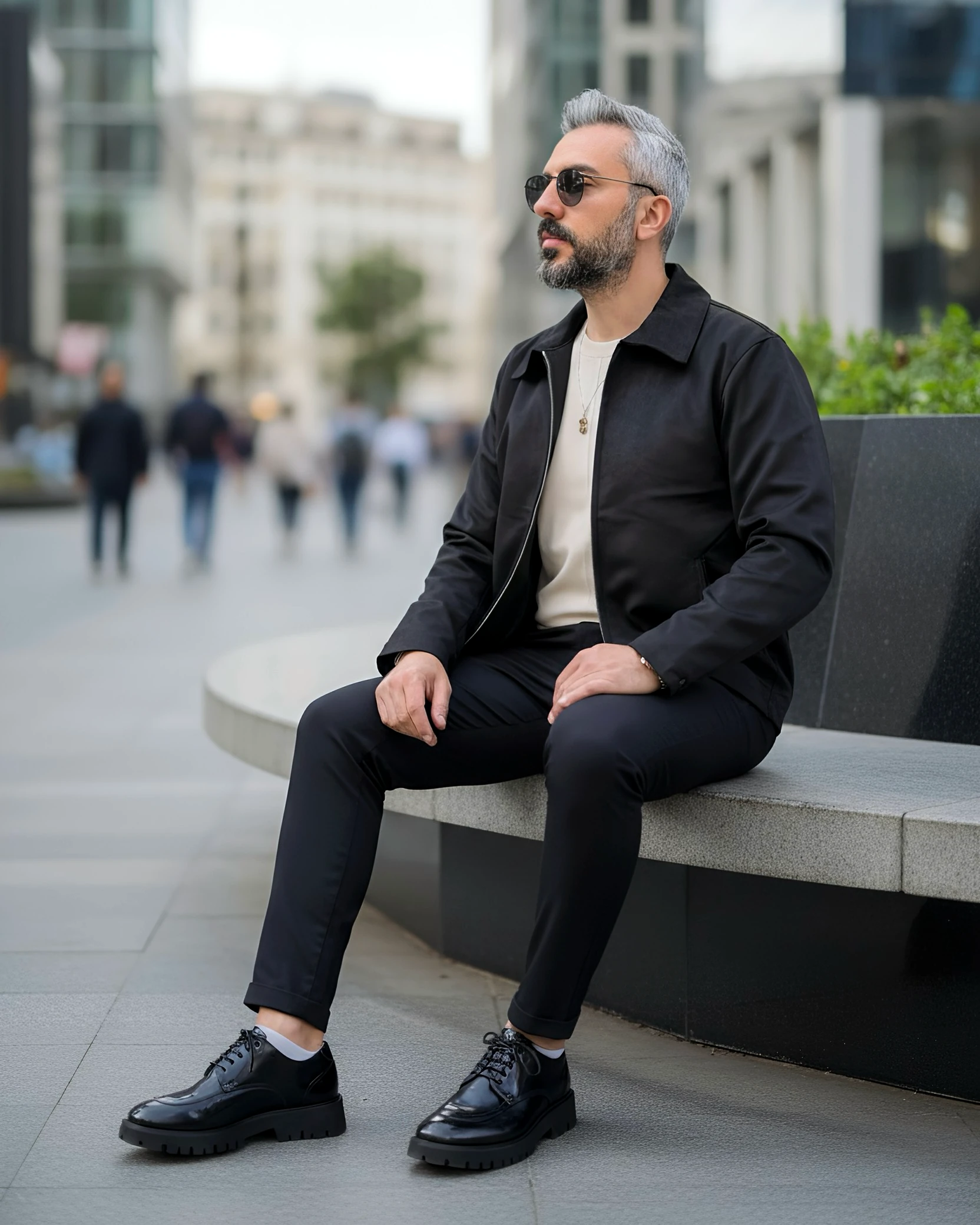 Nubuk Süet Relaxed Fit Fermuarlı Erkek Ceket