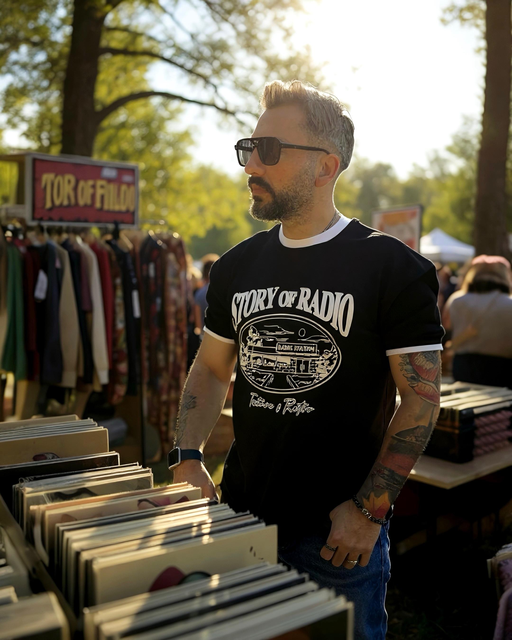 Raglan Kol Baskılı Erkek T-Shirt