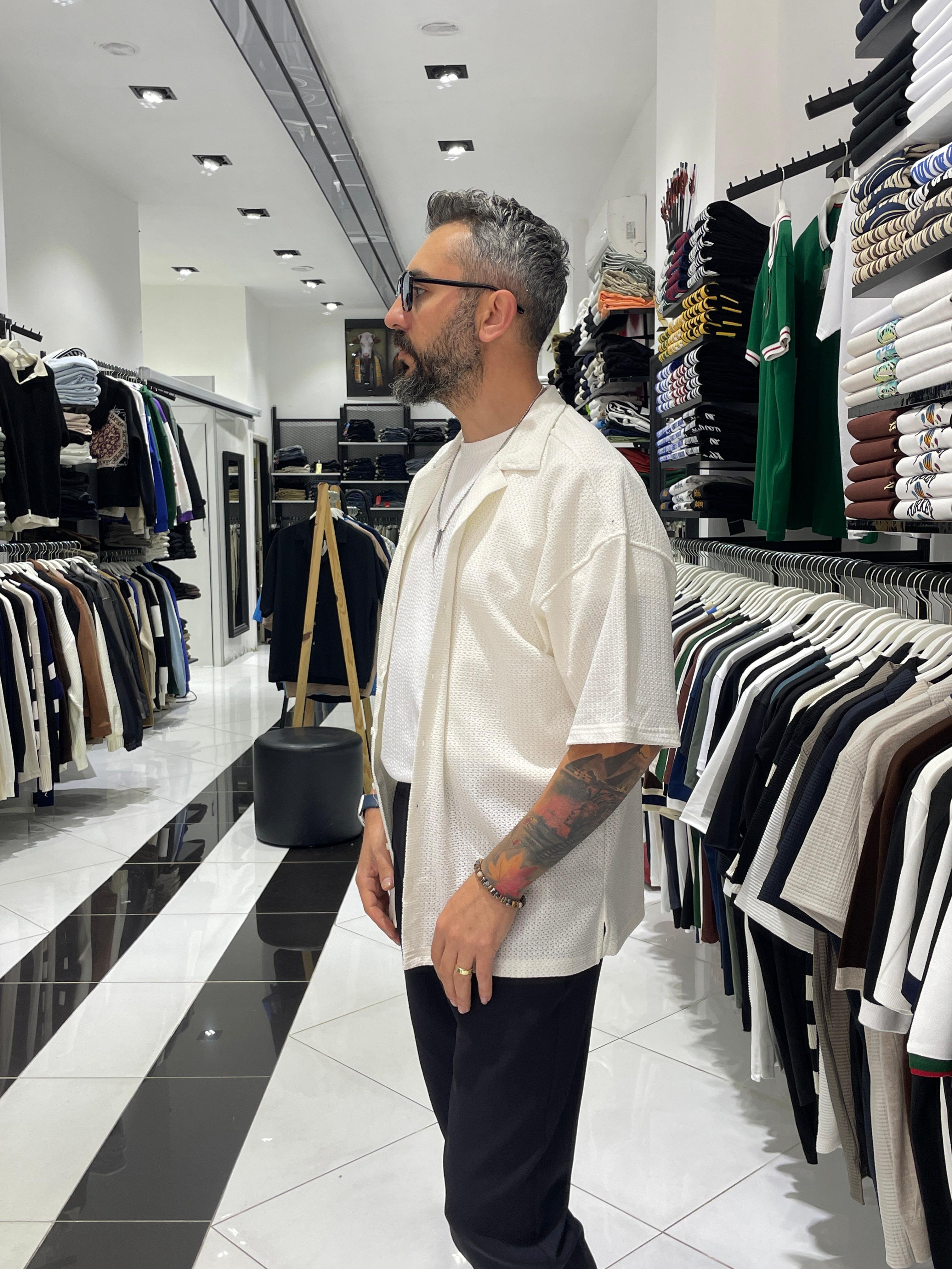 Short Sleeve Men's Oversize Shirt