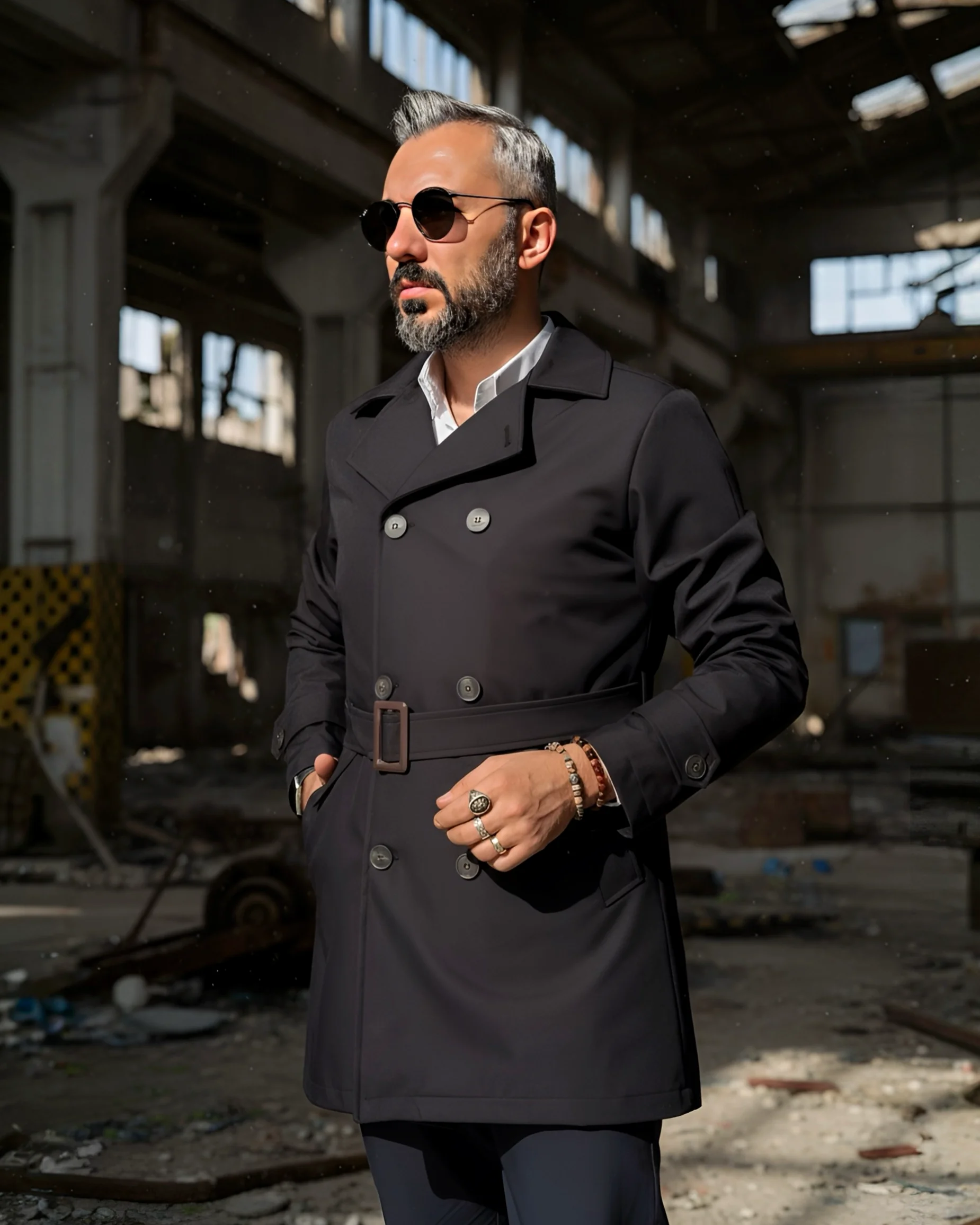 Premium Su Geçirmez Erkek Trençkot