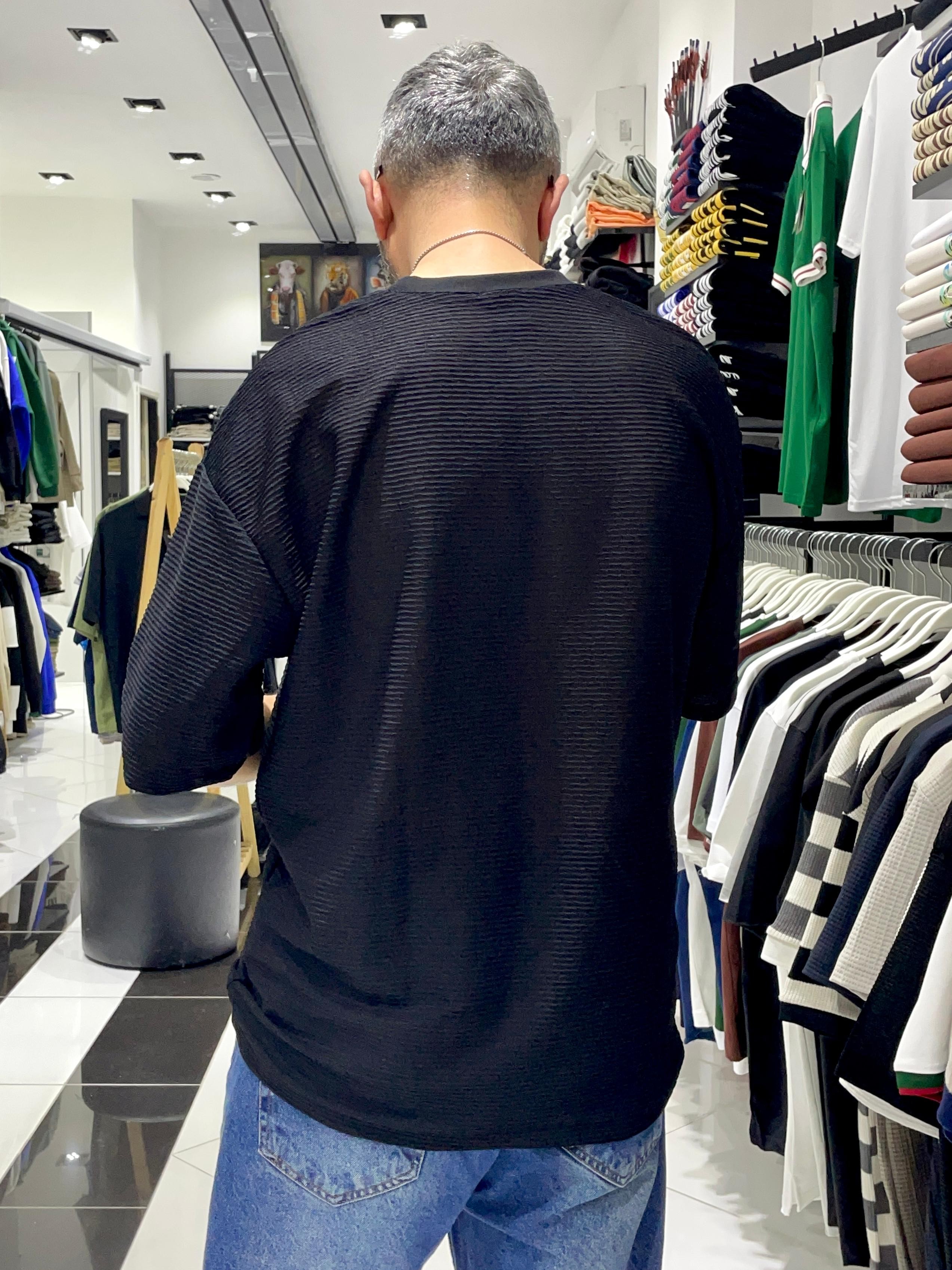 Köpük Kumaş Oversize T-Shirt