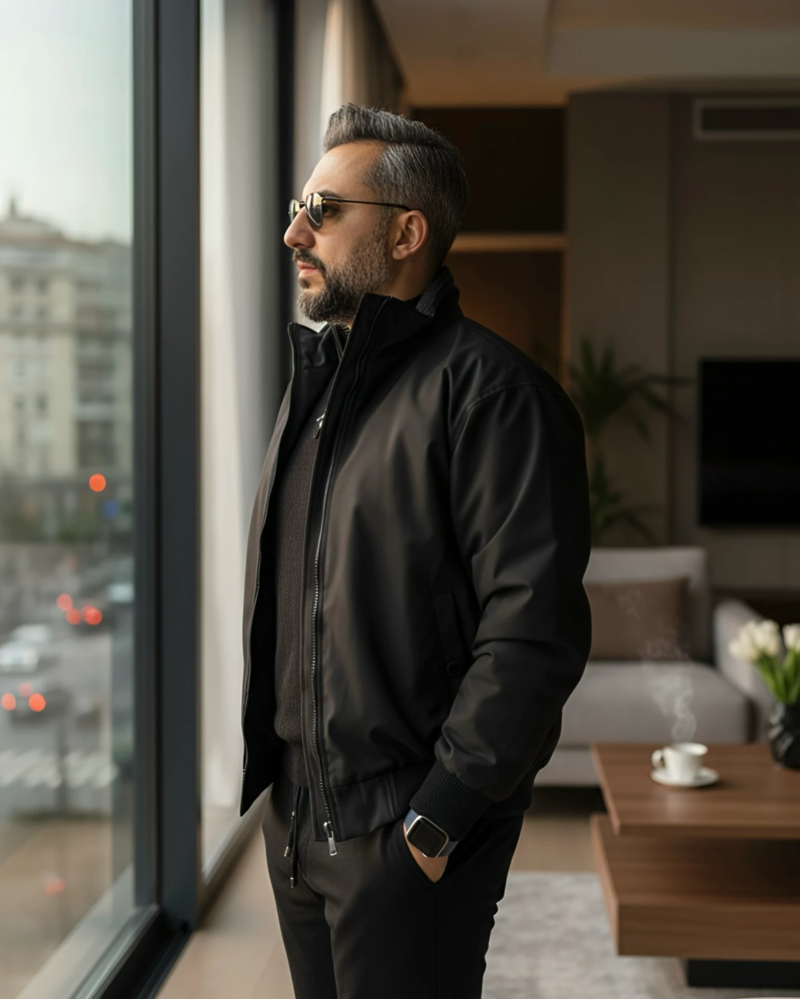 Oversize Fermuarlı Erkek Bomber Mont