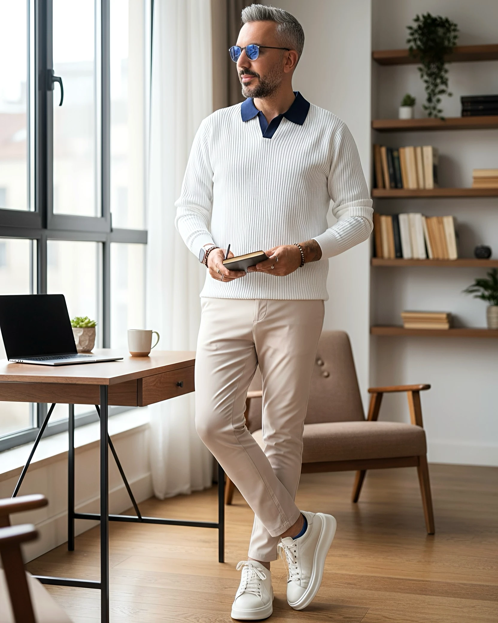 Old Money Triko Polo Yaka Erkek Kazak