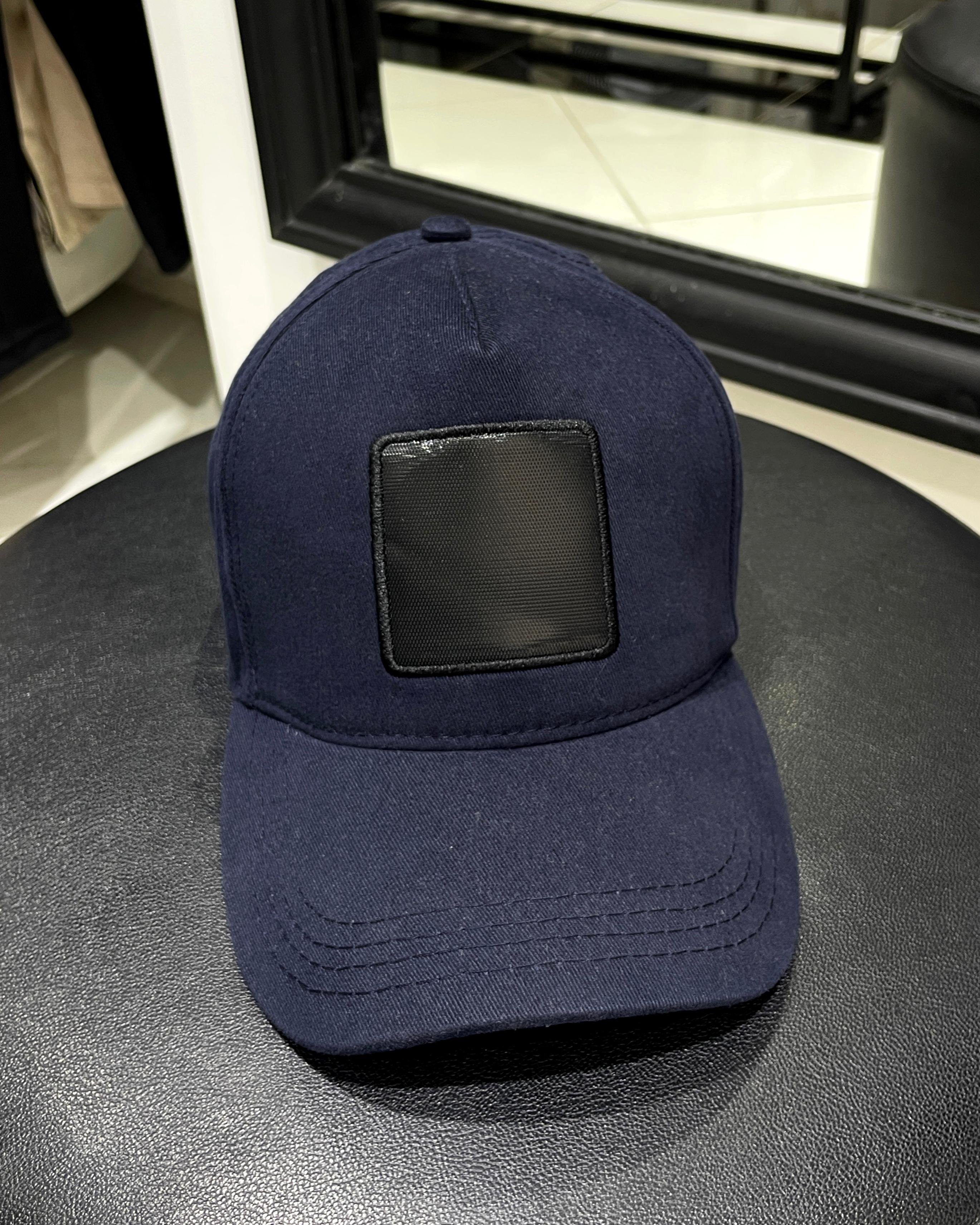 Değiştirilebilir Kare Patchli Unisex Şapka - lacivert
