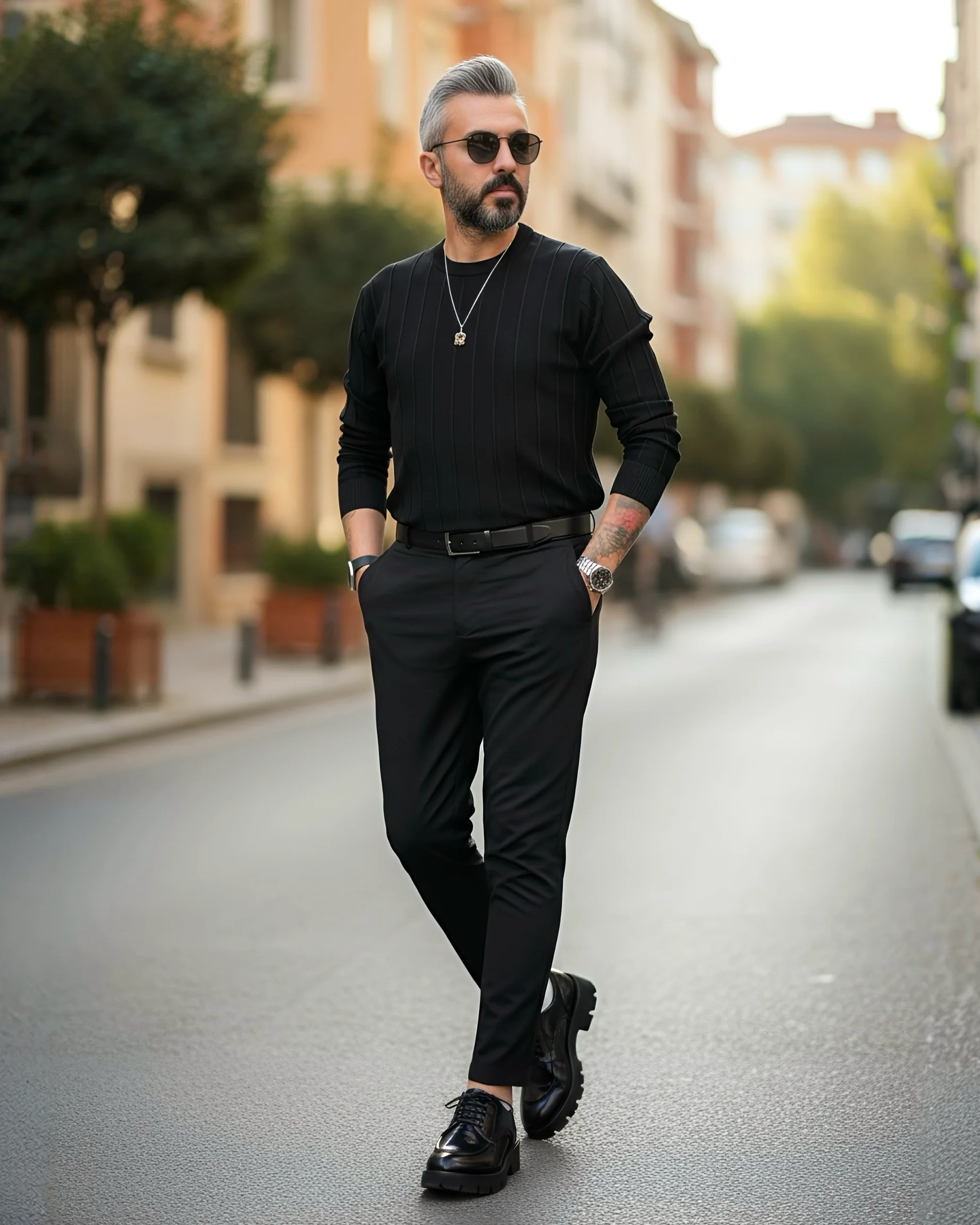 La Forma Fitil Dokulu Bisiklet Yaka Erkek Triko Kazak