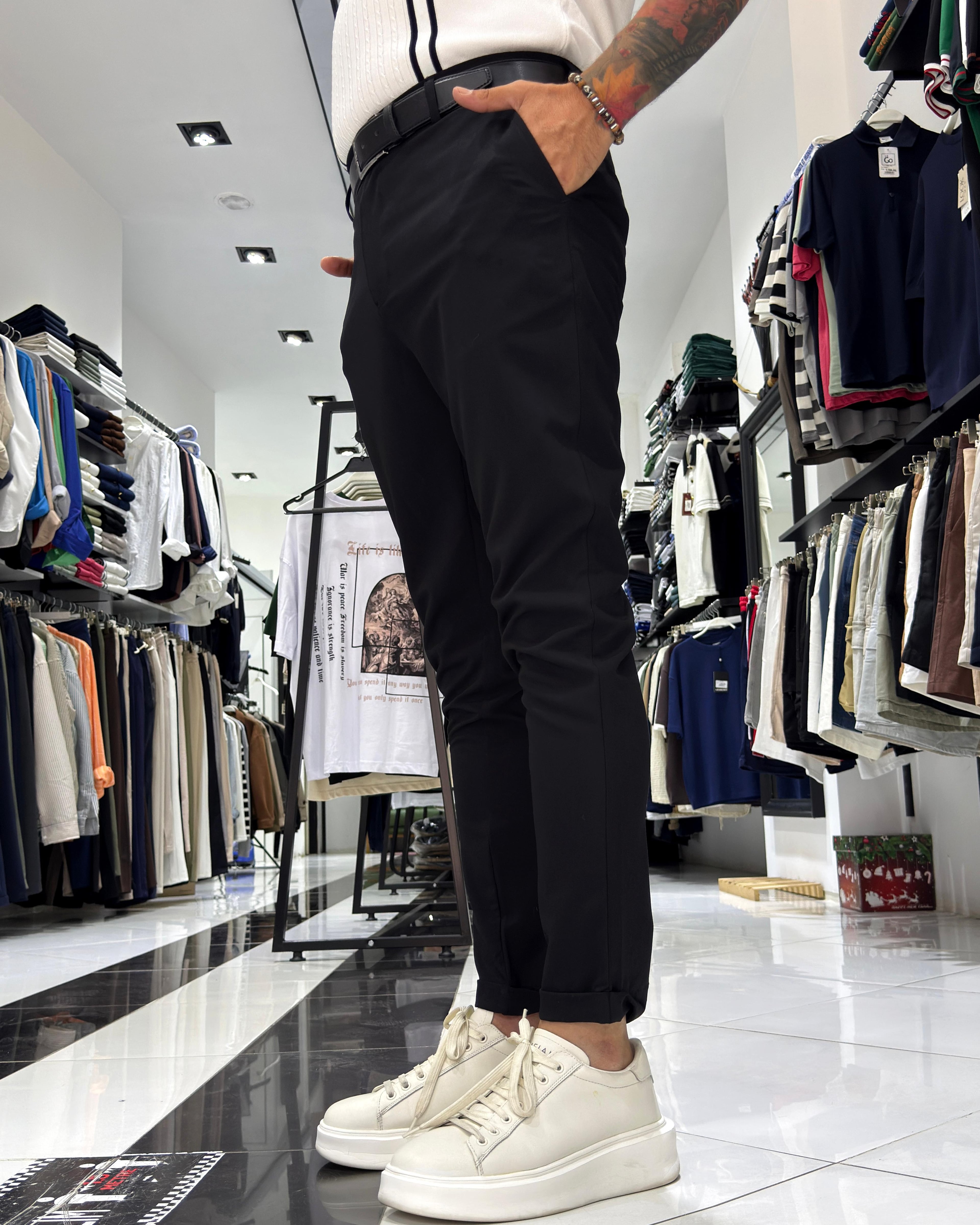 Kırışmaz Kumaş Slim Fit Erkek Pantolon