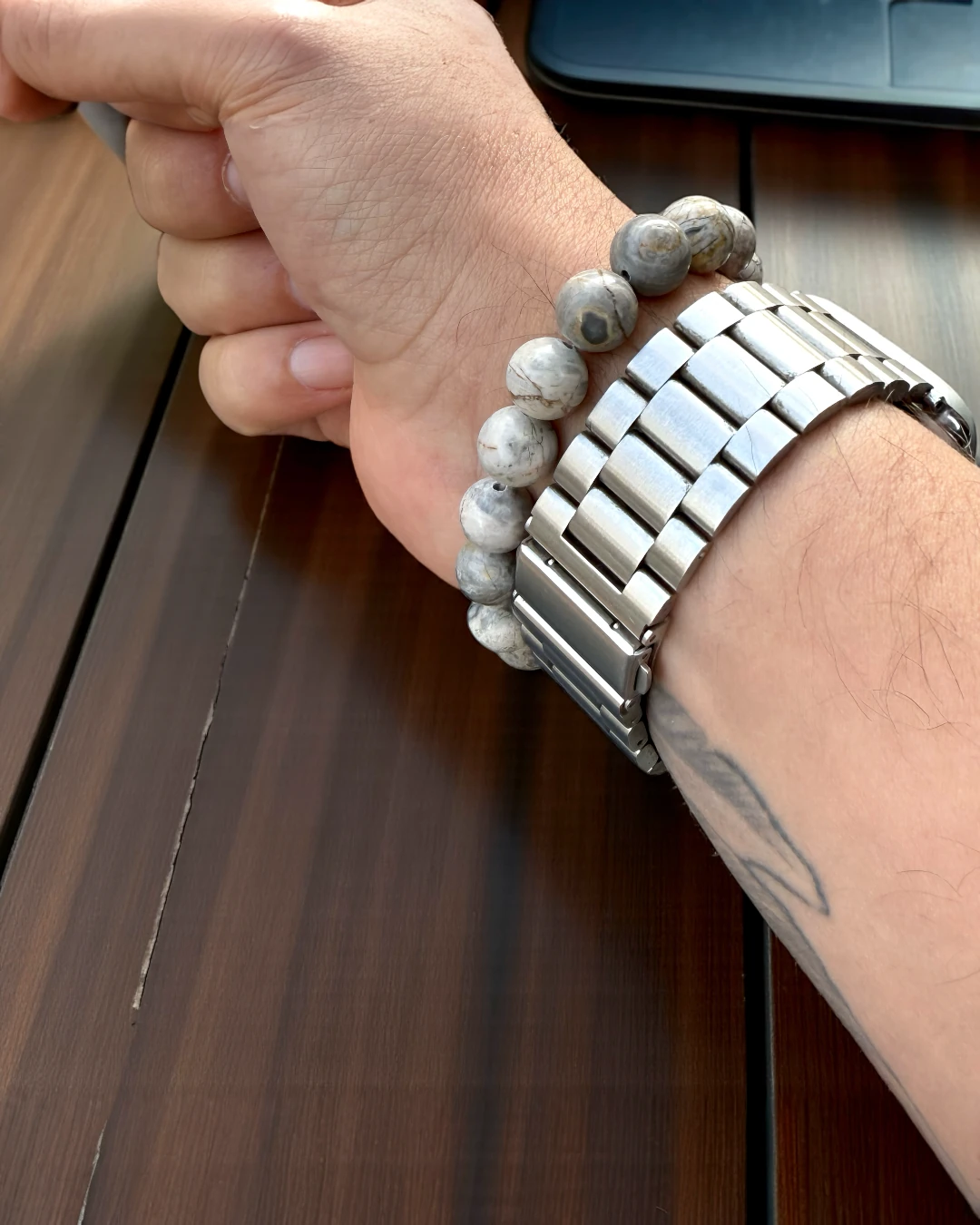 Glacier Marrow - Erkek Doğal Taş Bileklik