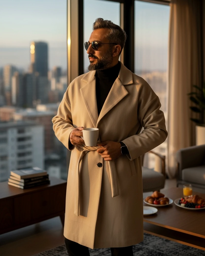 Oversize Men's Cashmere Coat
