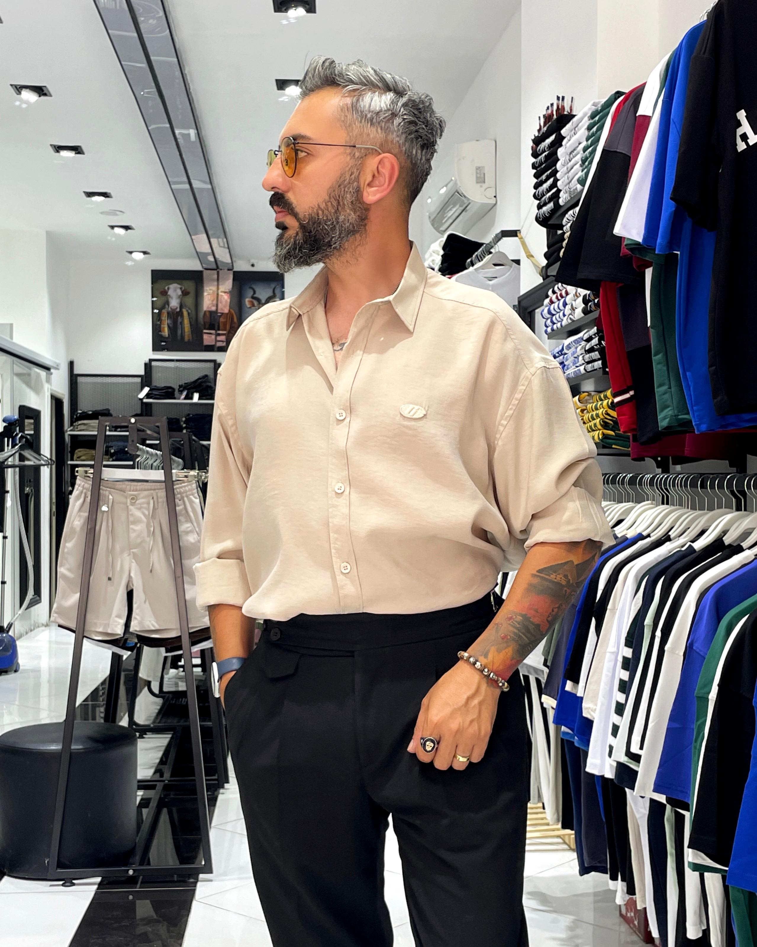 Modal Kumaş Ekstra Oversize Erkek Gömlek