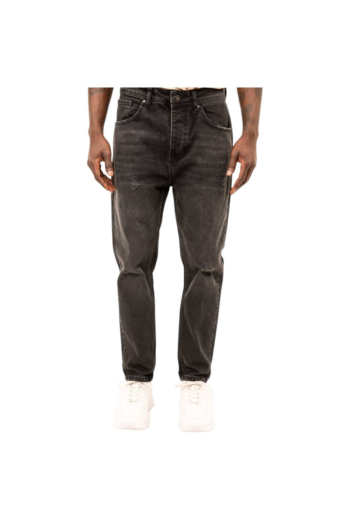 Anthracite Black Carrot Fit Jeans
