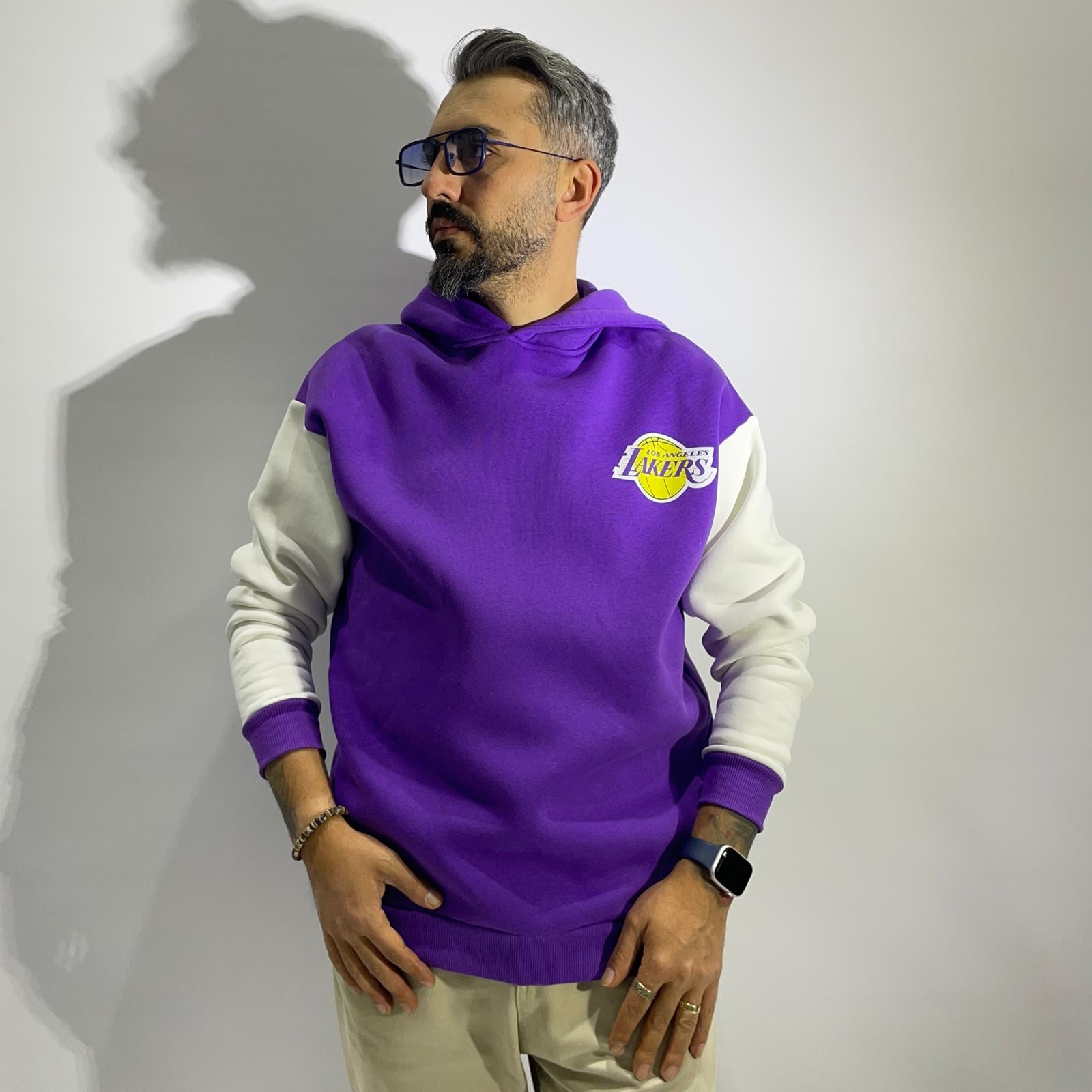 Printed Men's Oversize Hooded Sweatshirt