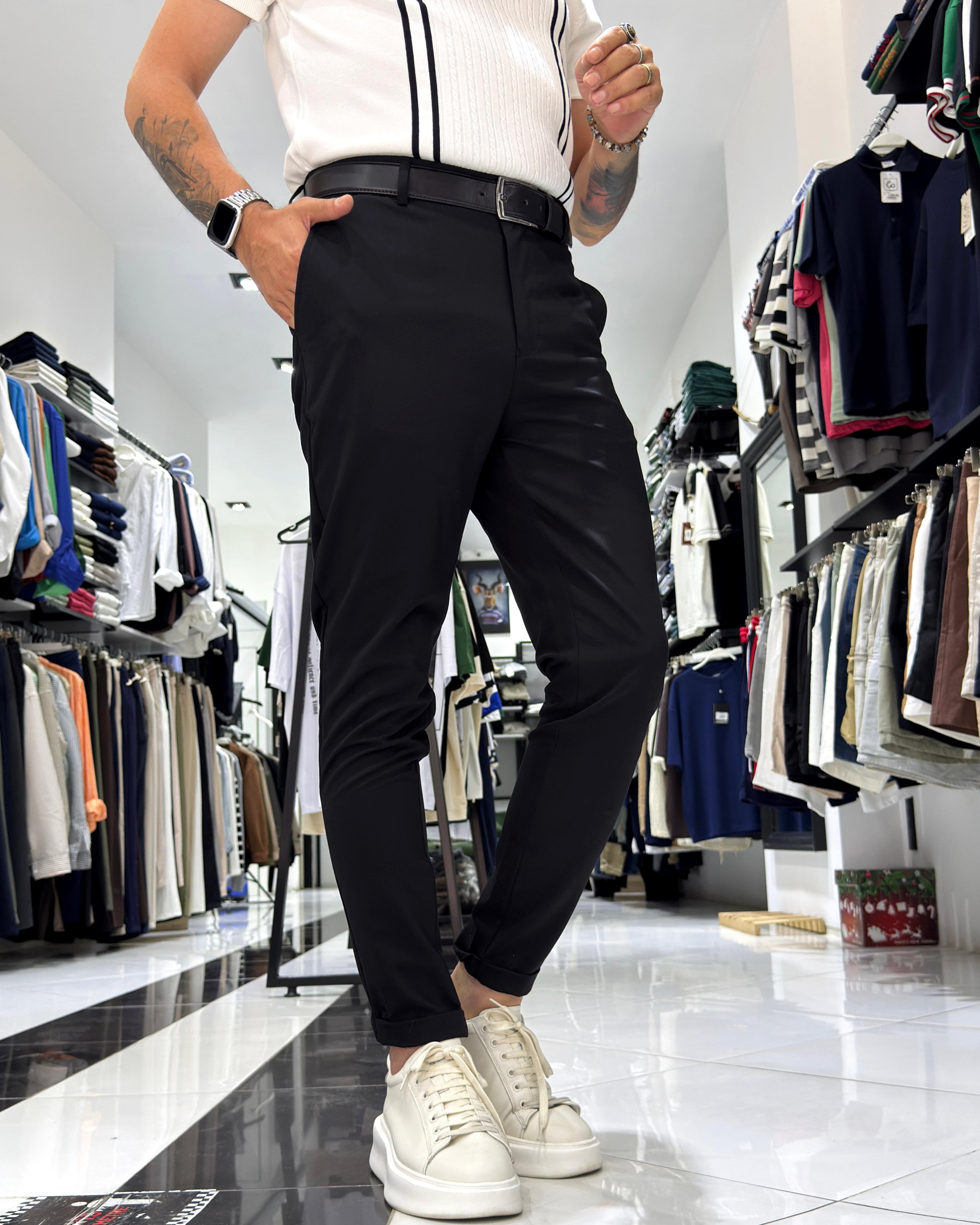 Kırışmaz Kumaş Slim Fit Erkek Pantolon