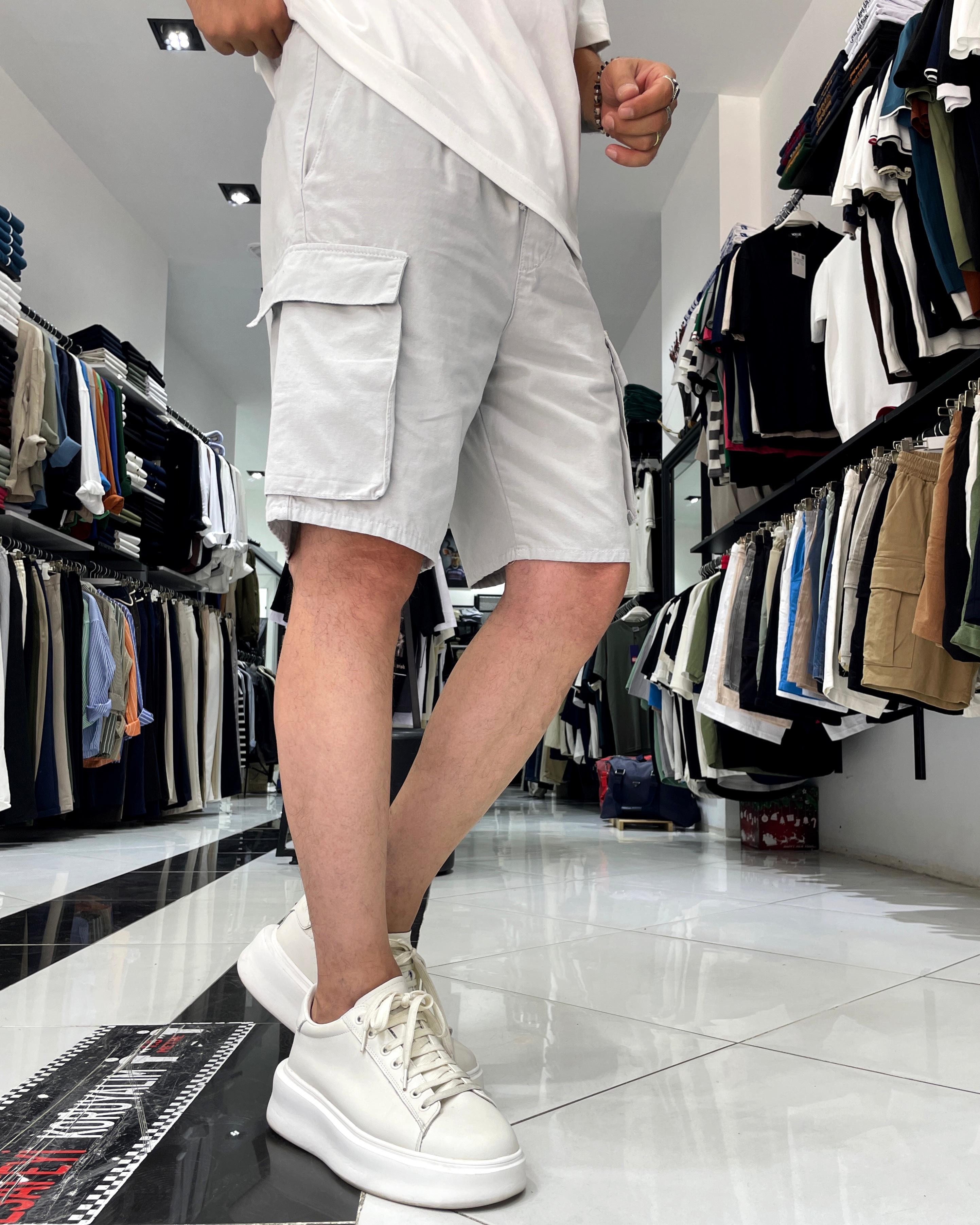 Relax fit Men's Cargo Shorts - Grey