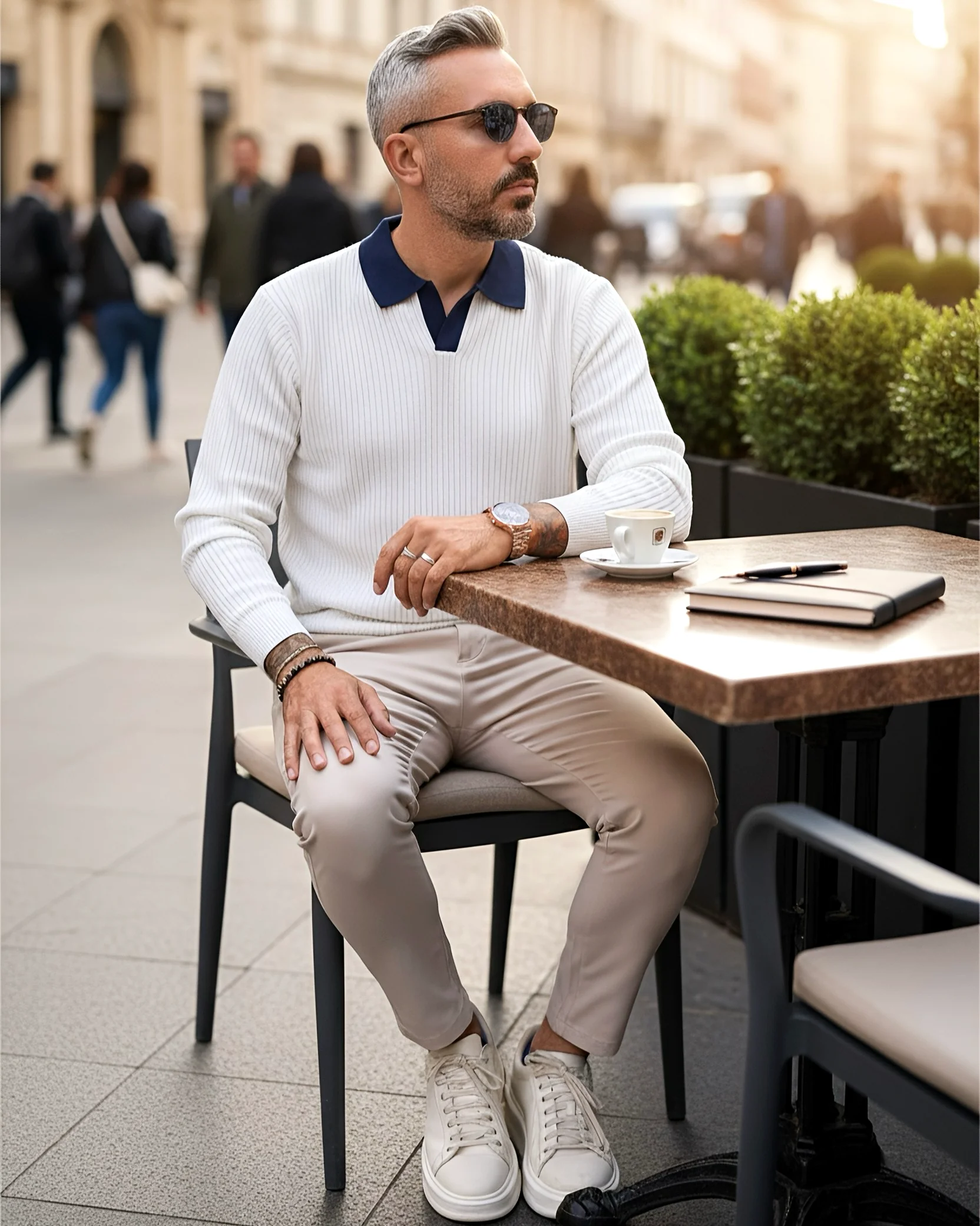 Old Money Triko Polo Yaka Erkek Kazak