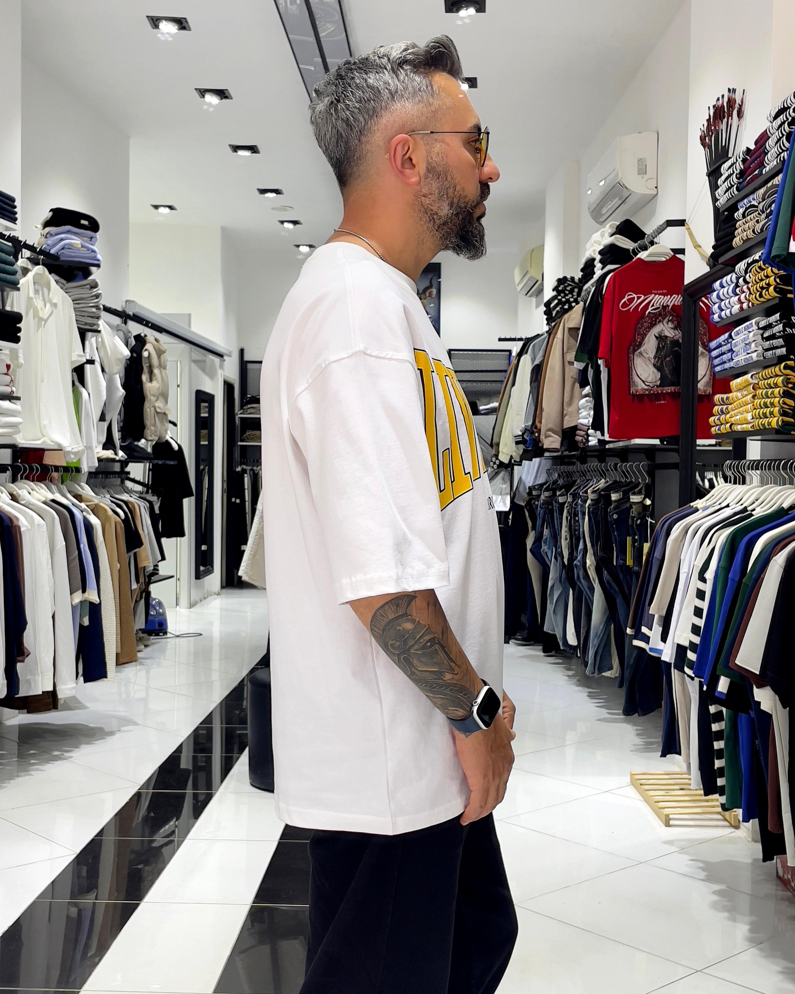 Livefast Baskılı Oversize Erkek T-Shirt
