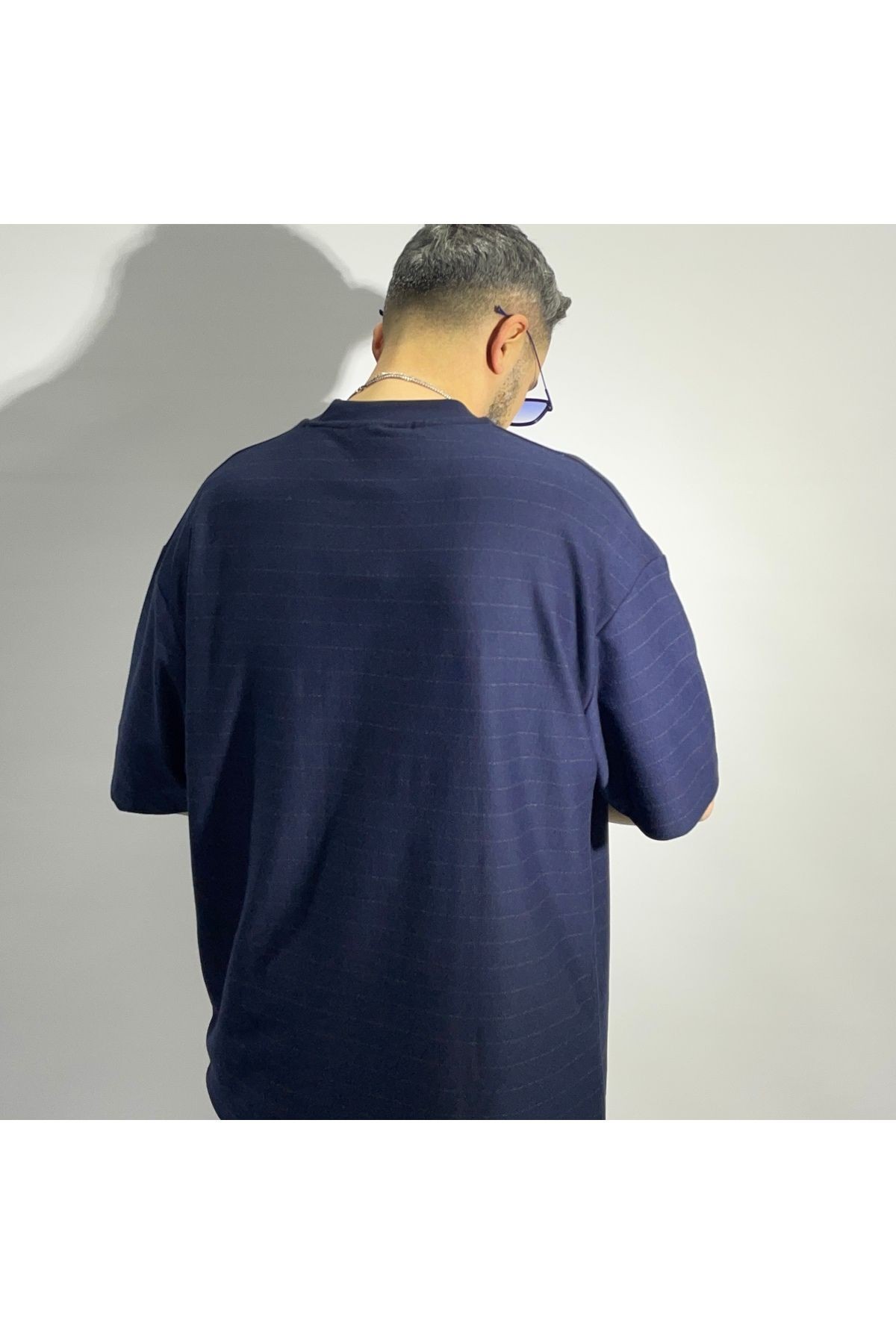 Kalın Dokulu Couture Baskılı Oversize Tişört