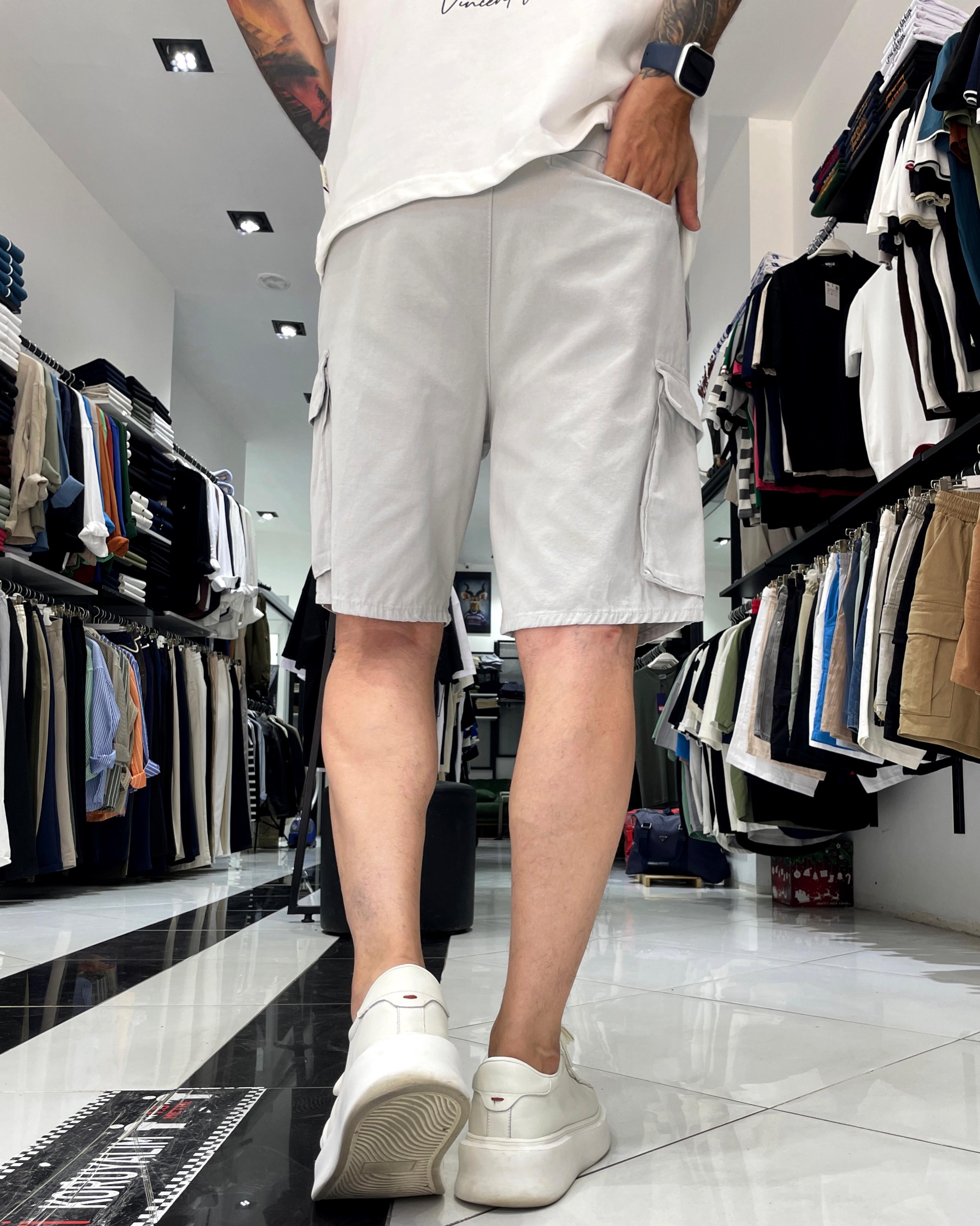 Relax fit Men's Cargo Shorts - Grey