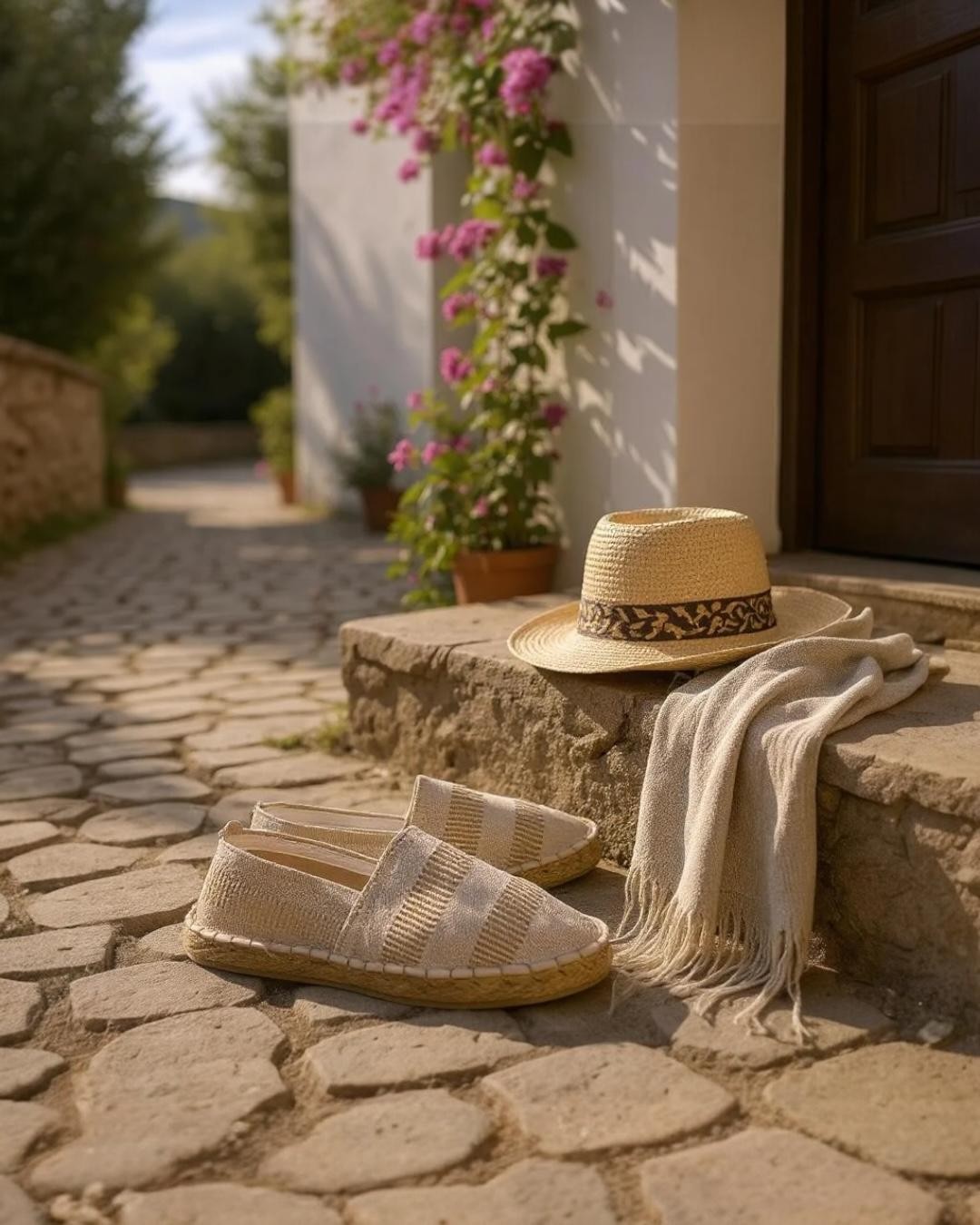 Basic Straw Detailed Espadrilles - Beige