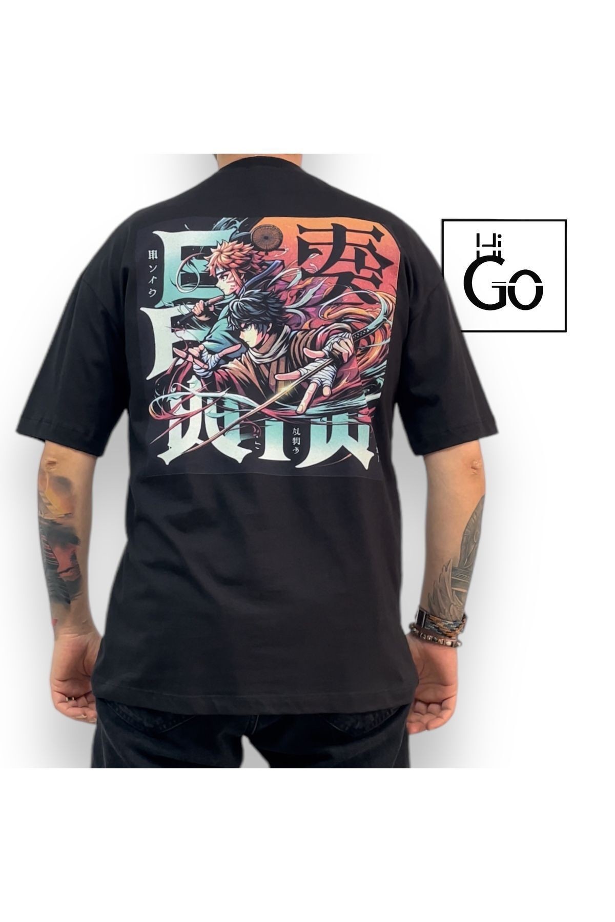 Anime Baskılı Erkek Oversize T-Shirt