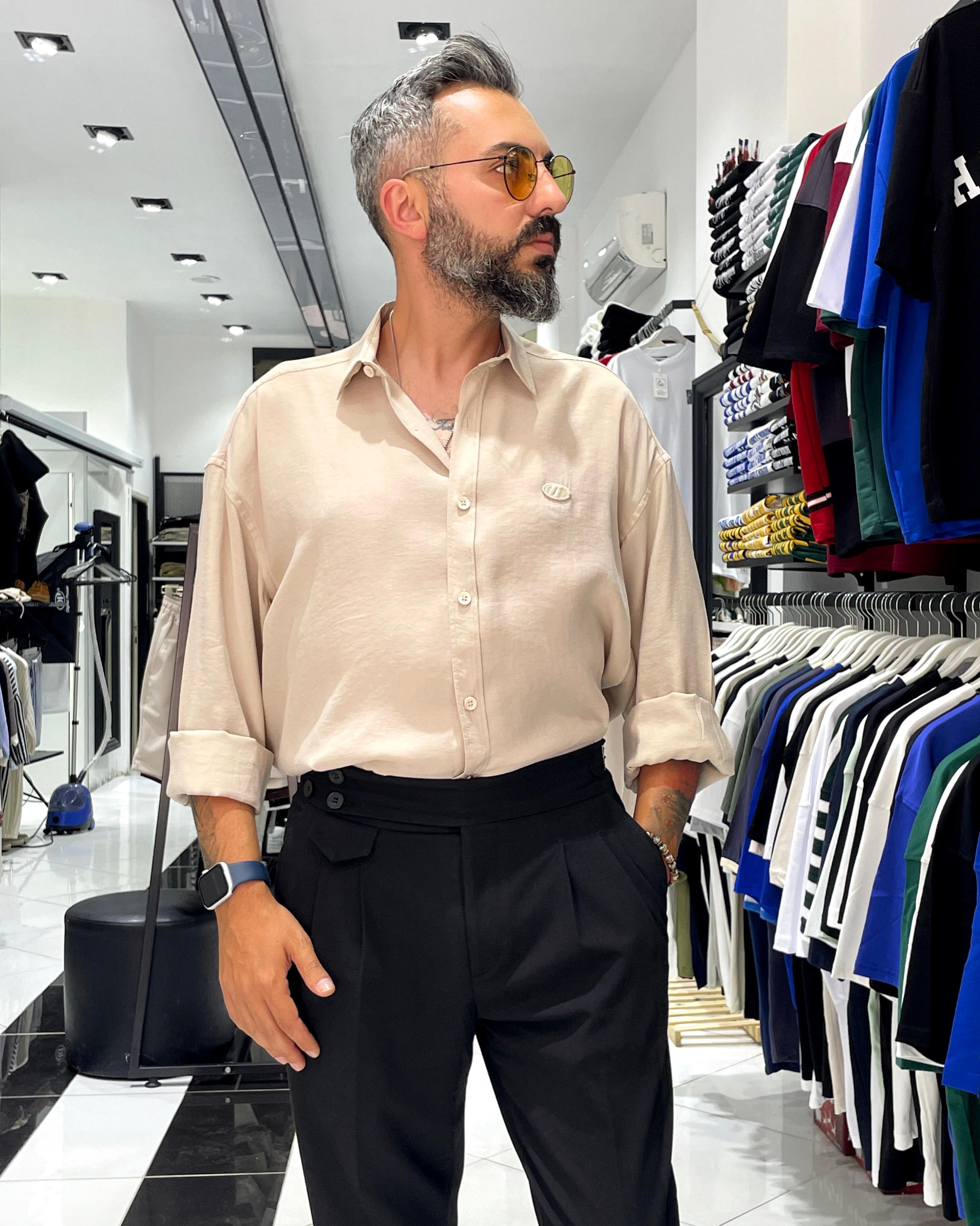 Modal Kumaş Ekstra Oversize Erkek Gömlek