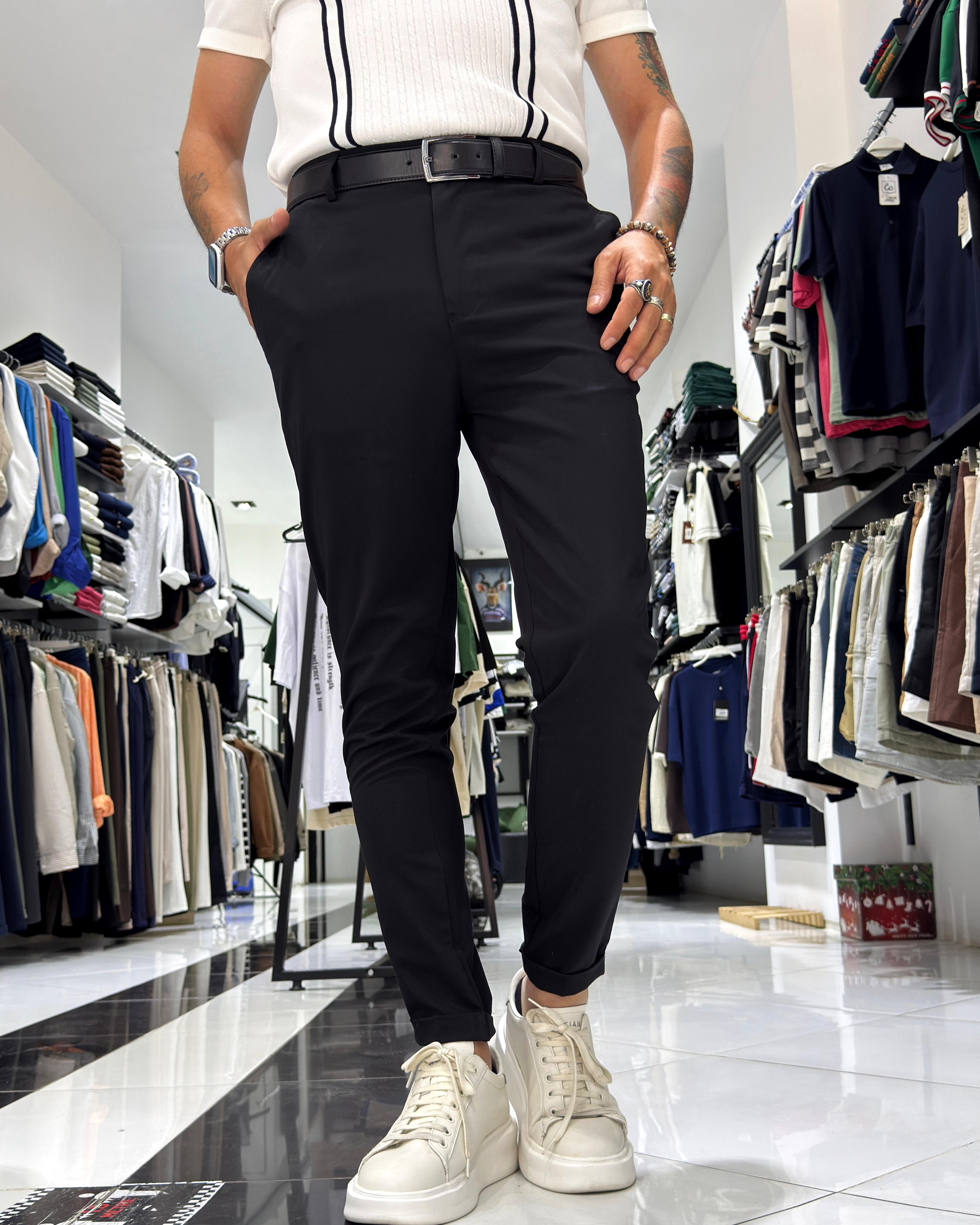 Kırışmaz Kumaş Slim Fit Erkek Pantolon