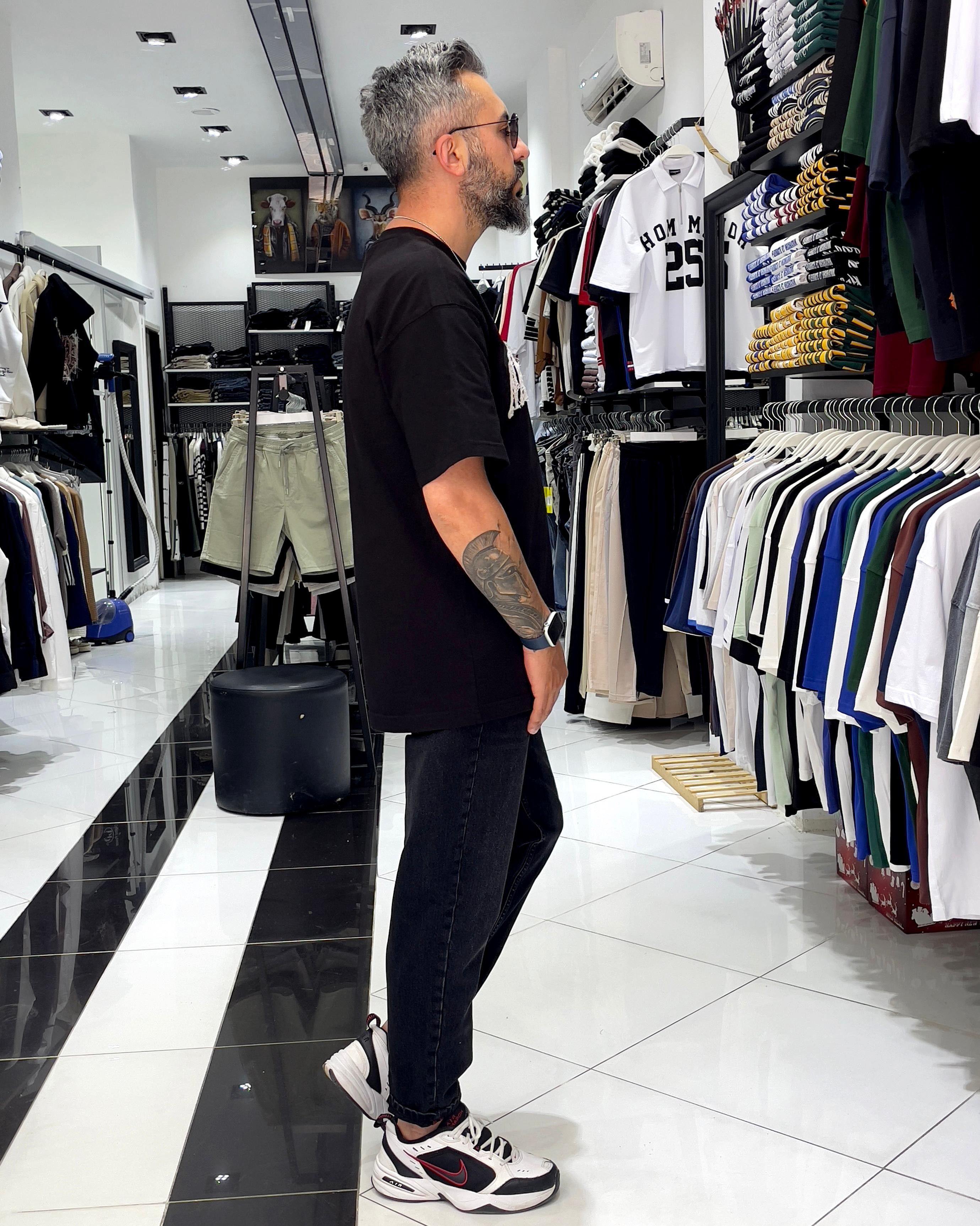 Narcissus Nakışlı Oversize Erkek T-Shirt