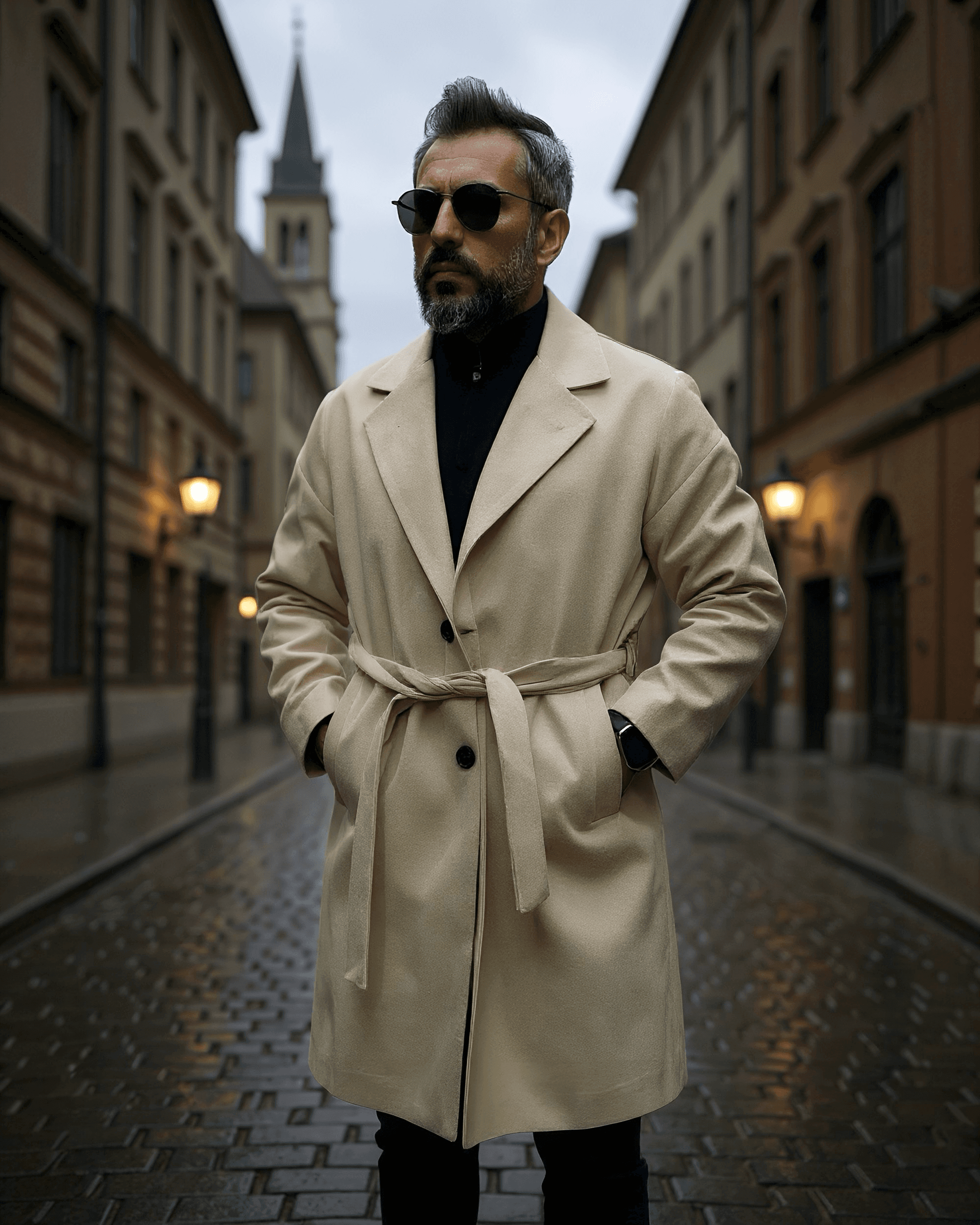 Oversize Erkek Kaşe Kaban