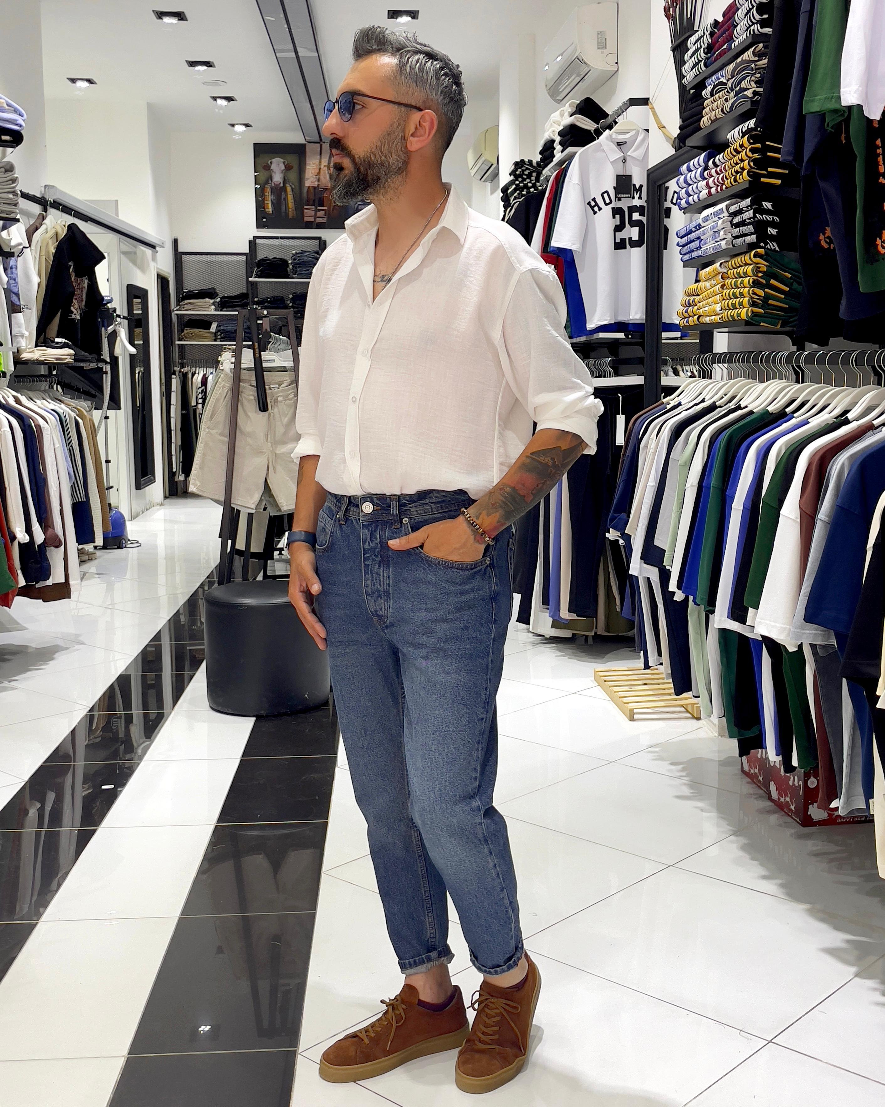 Boyfriend Kesim Yıkamalı Basic Erkek Jean Pantolon