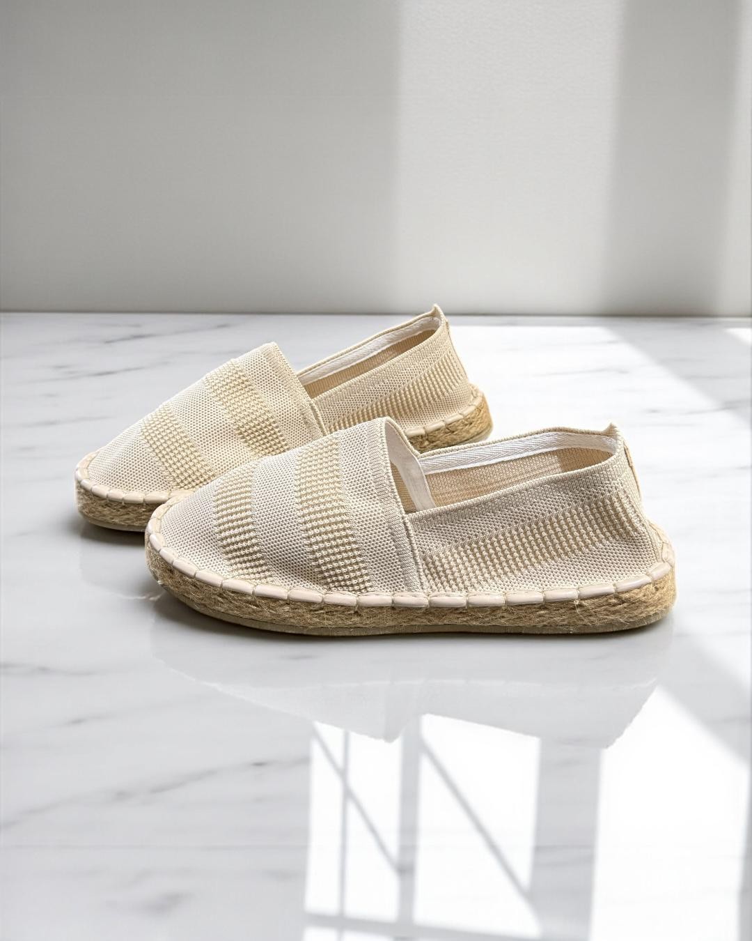 Basic Straw Detailed Espadrilles - Beige