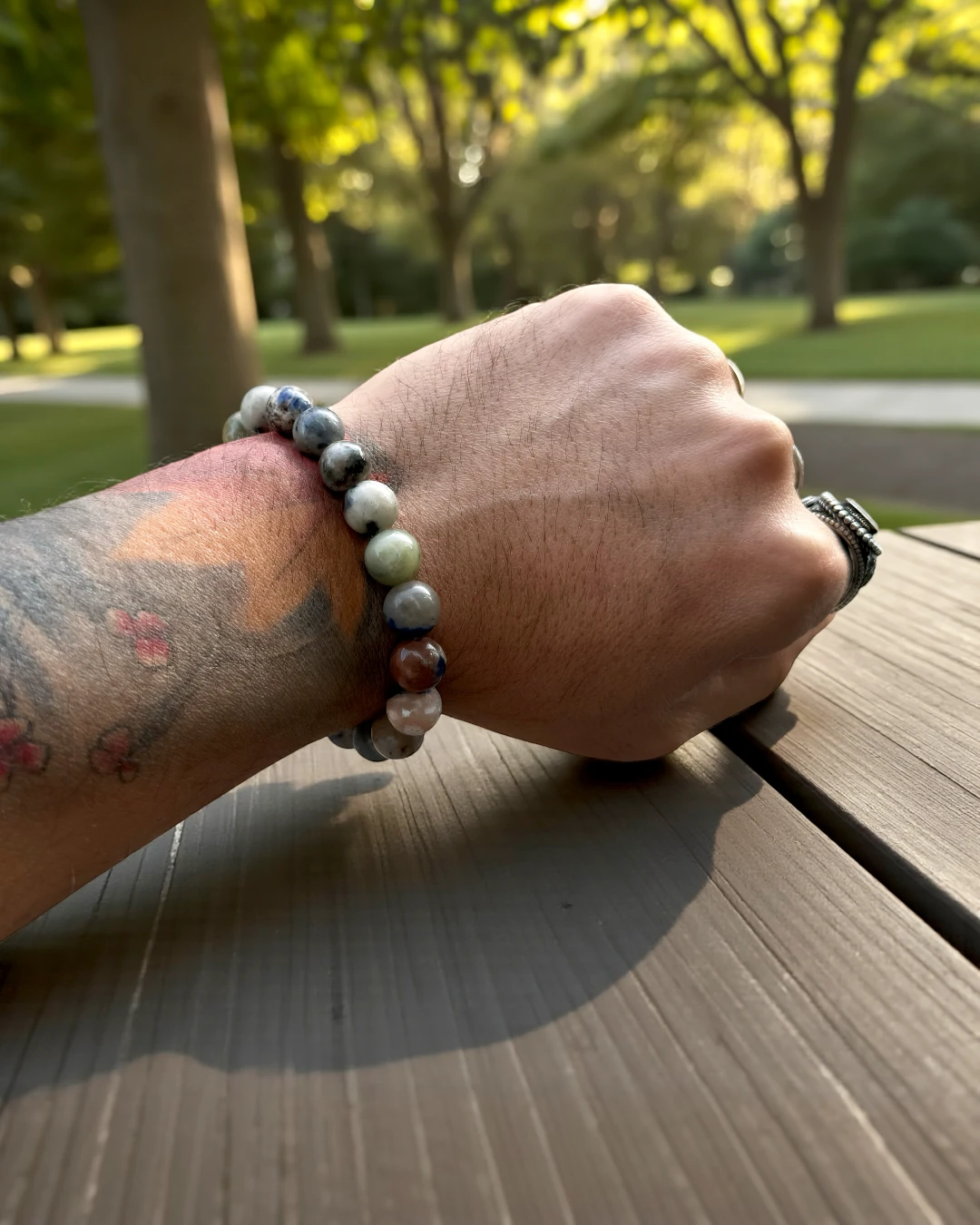 Moss Realm - Doğal Taş Erkek Bileklik