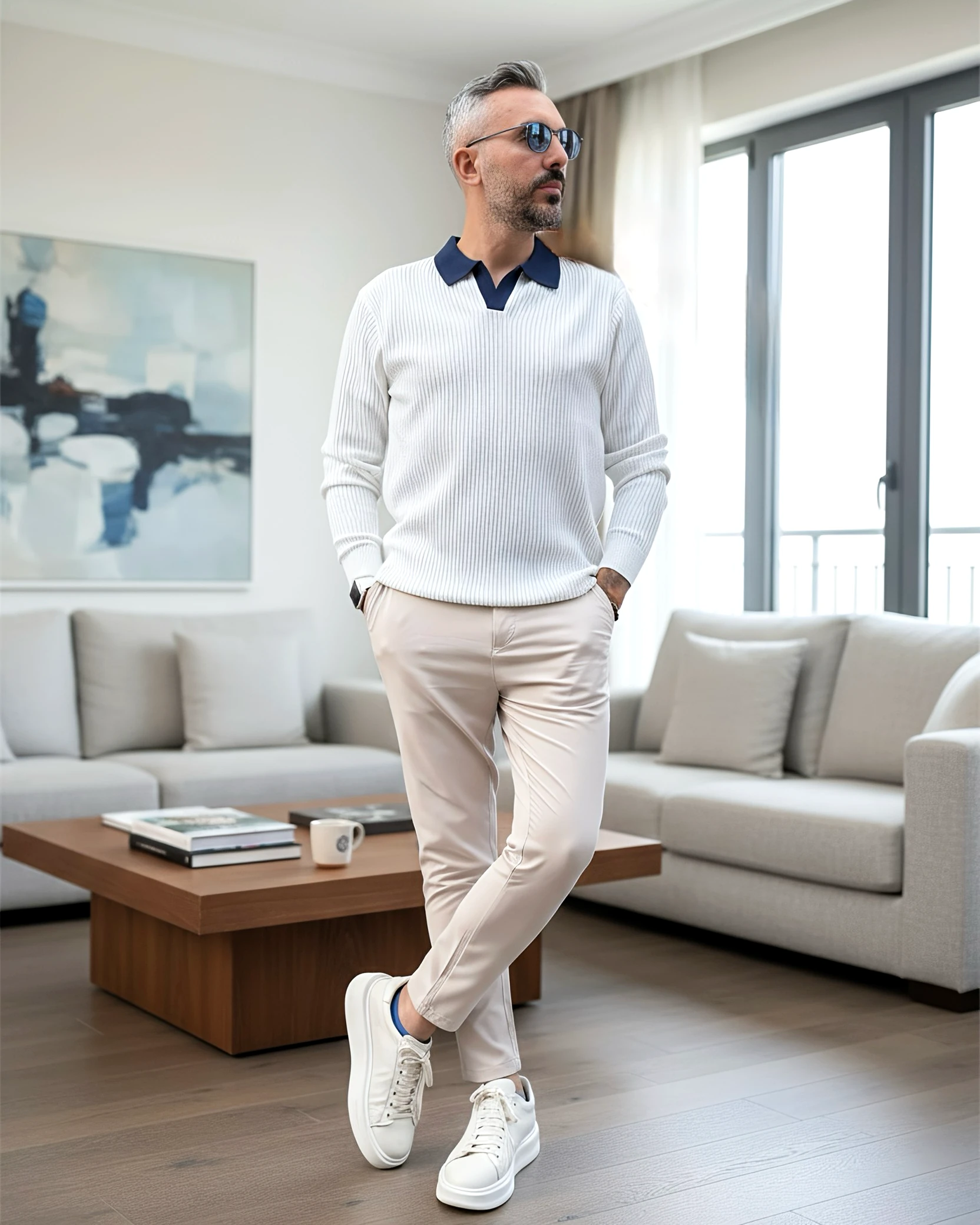 Old Money Triko Polo Yaka Erkek Kazak