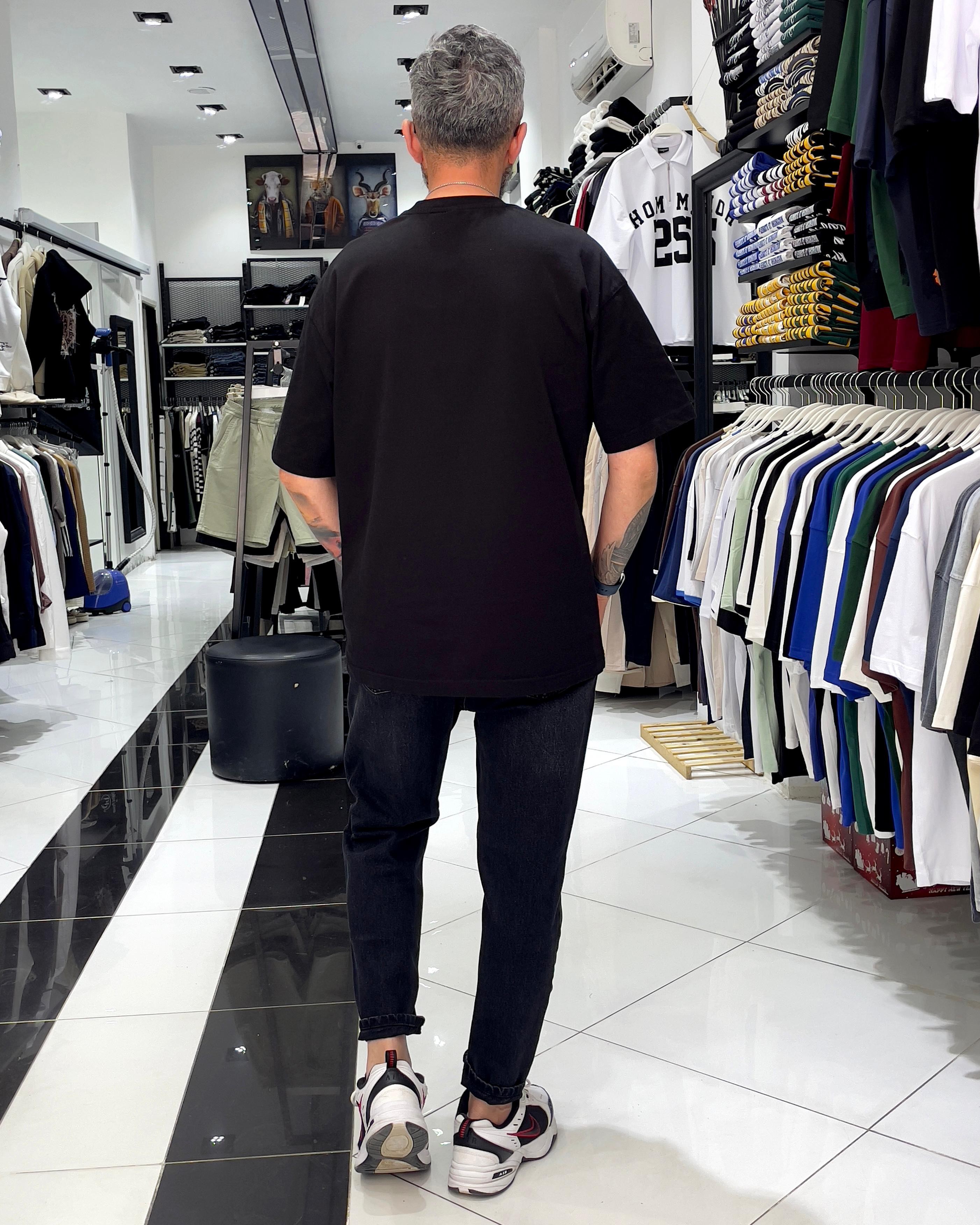 Narcissus Nakışlı Oversize Erkek T-Shirt