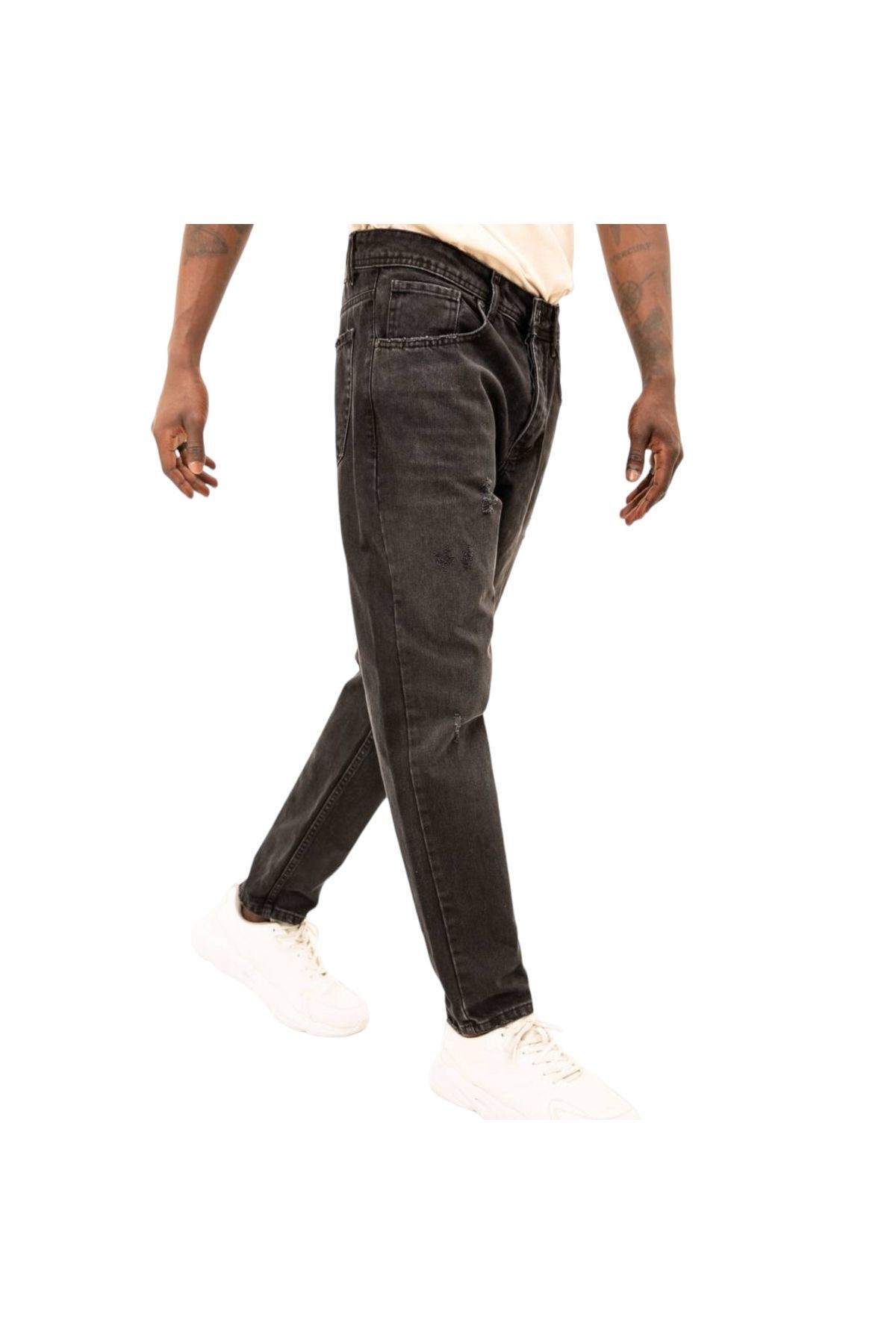 Anthracite Black Carrot Fit Jeans