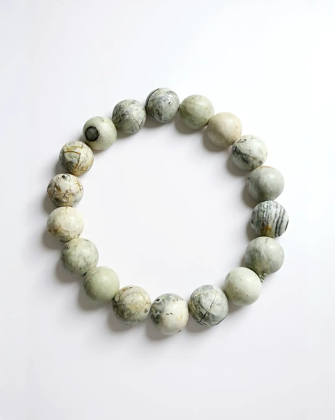 Sage Earth Stone – Doğal Yeşil Tonlu Erkek Bileklik · 2