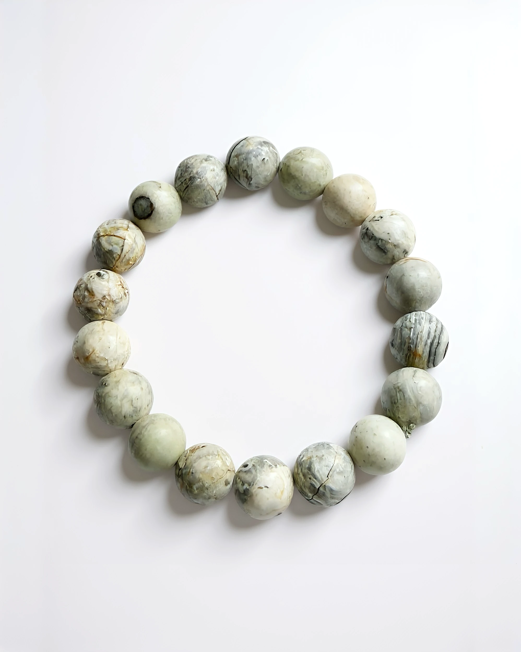  Sage Earth Stone – Doğal Yeşil Tonlu Erkek Bileklik