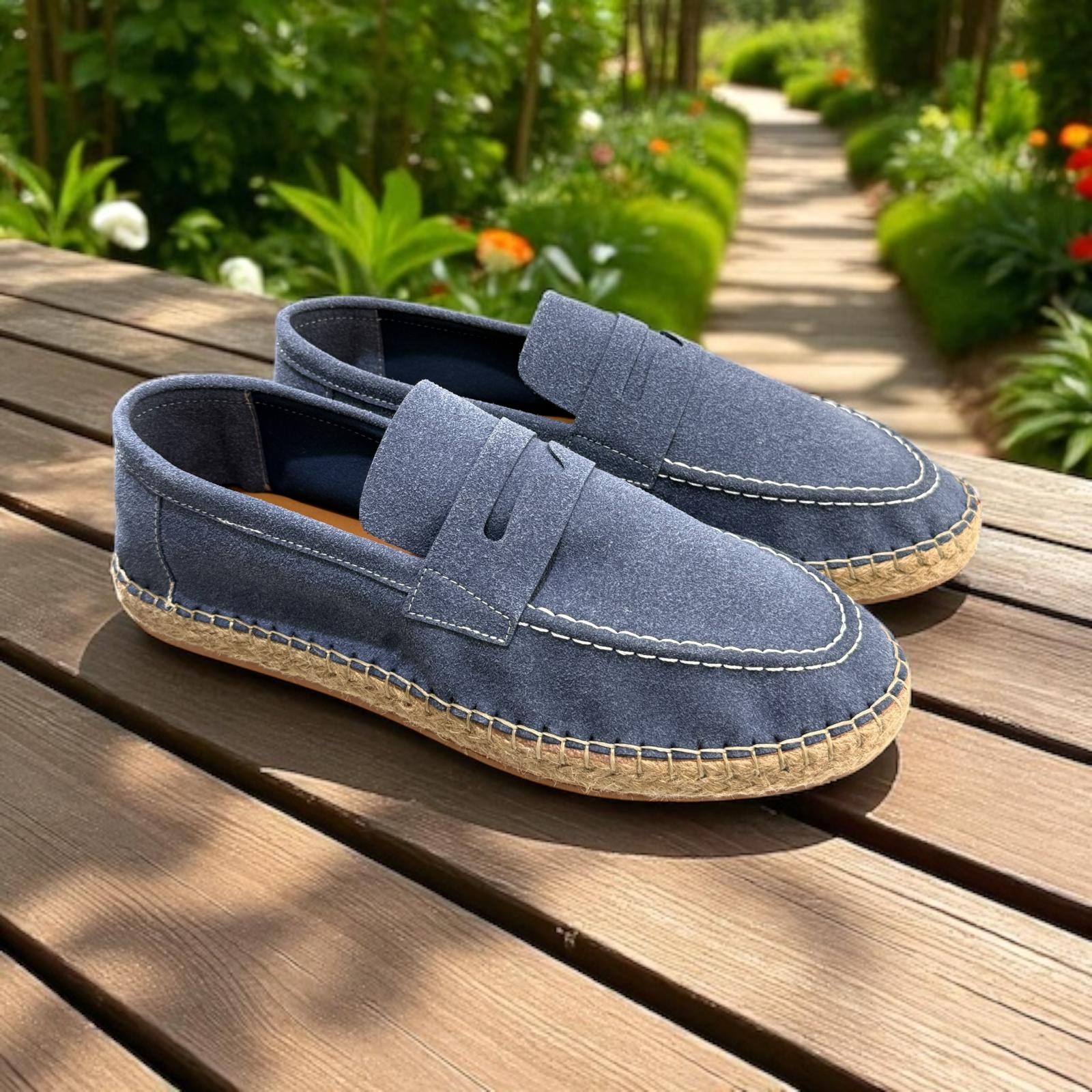  Hasır Tabanlı Detaylı Erkek Espadril