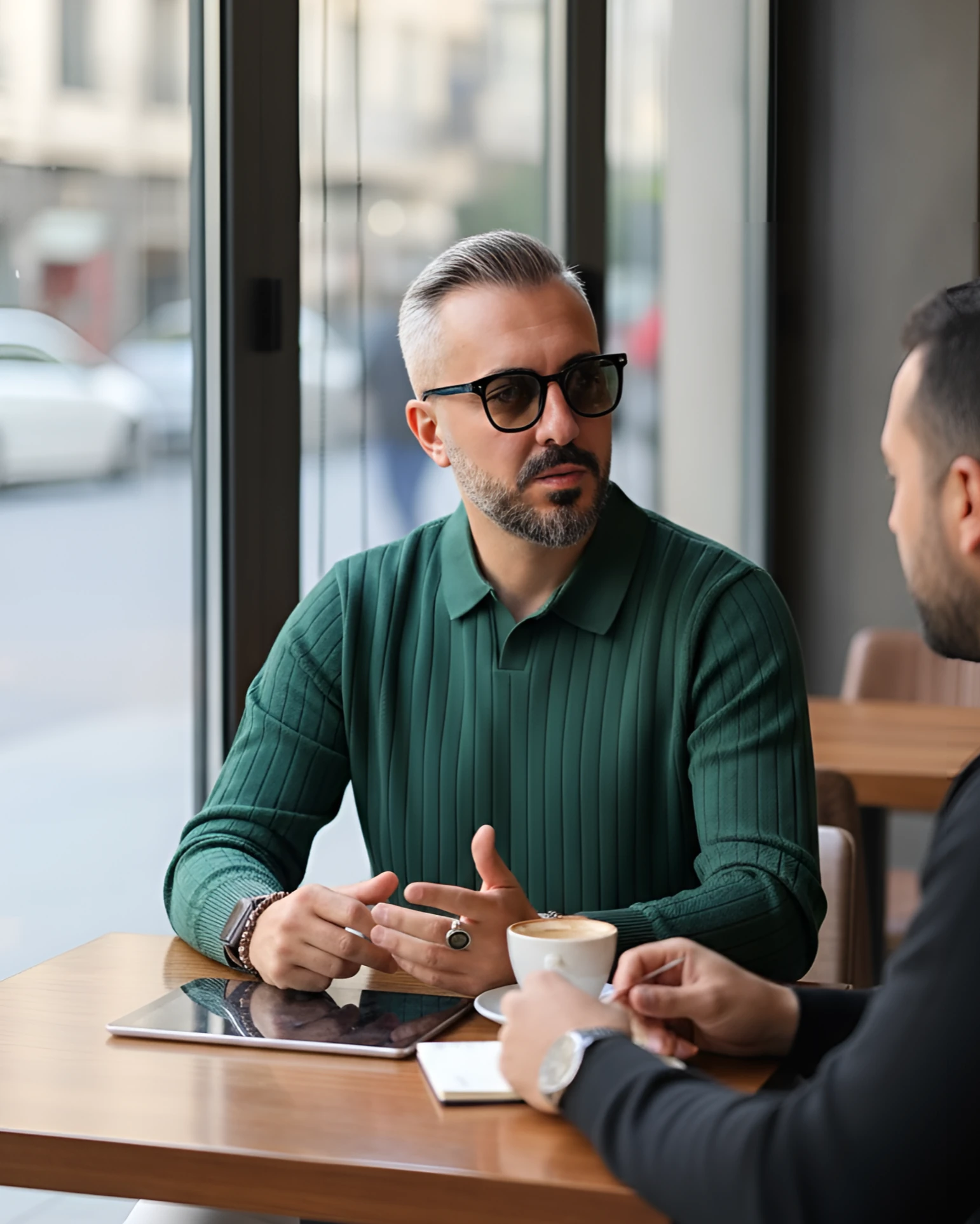 Old Money Rib Erkek Polo Yaka Triko Kazak