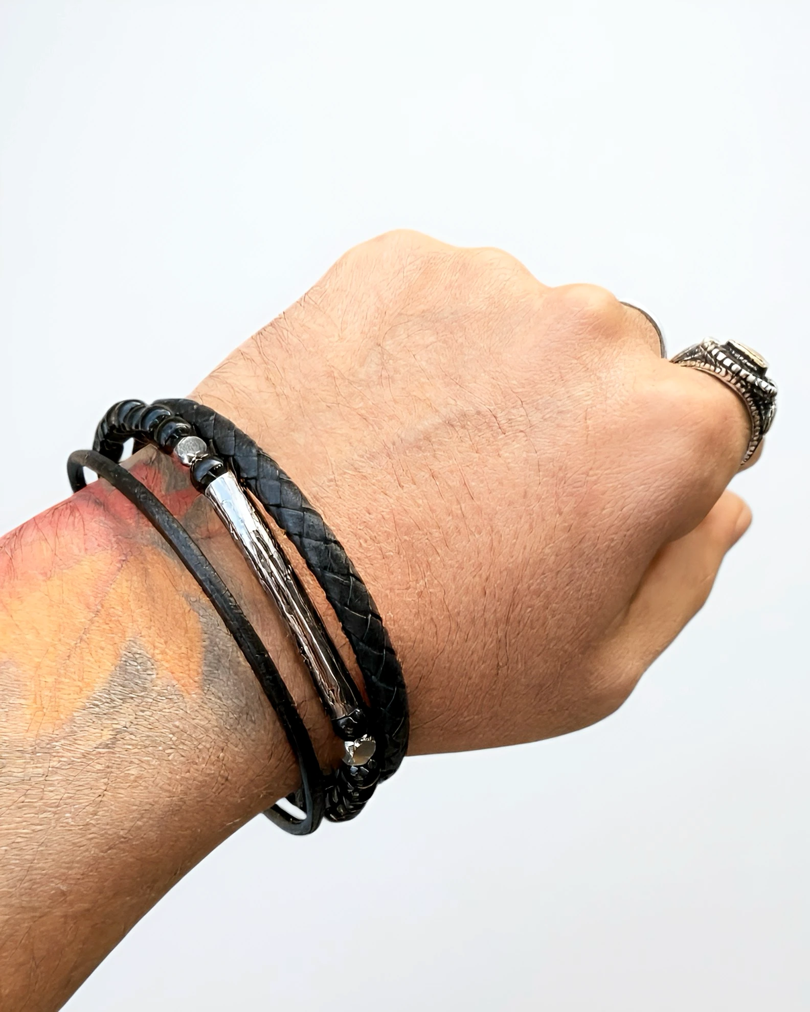 Steel Shadow | Çok Katmanlı Erkek Bileklik