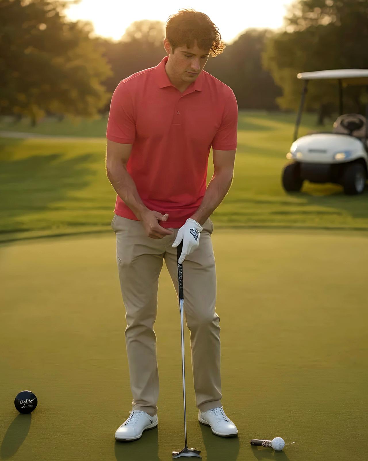 Modal Kumaş Erkek Polo Yaka Slim Fit T-Shirt - Fuşya