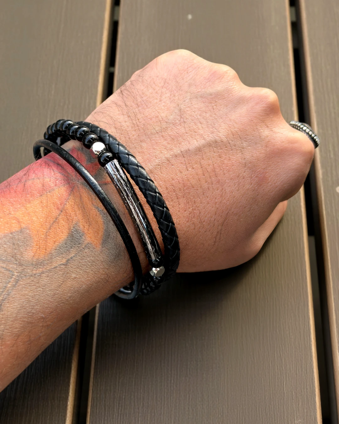 Steel Shadow | Çok Katmanlı Erkek Bileklik