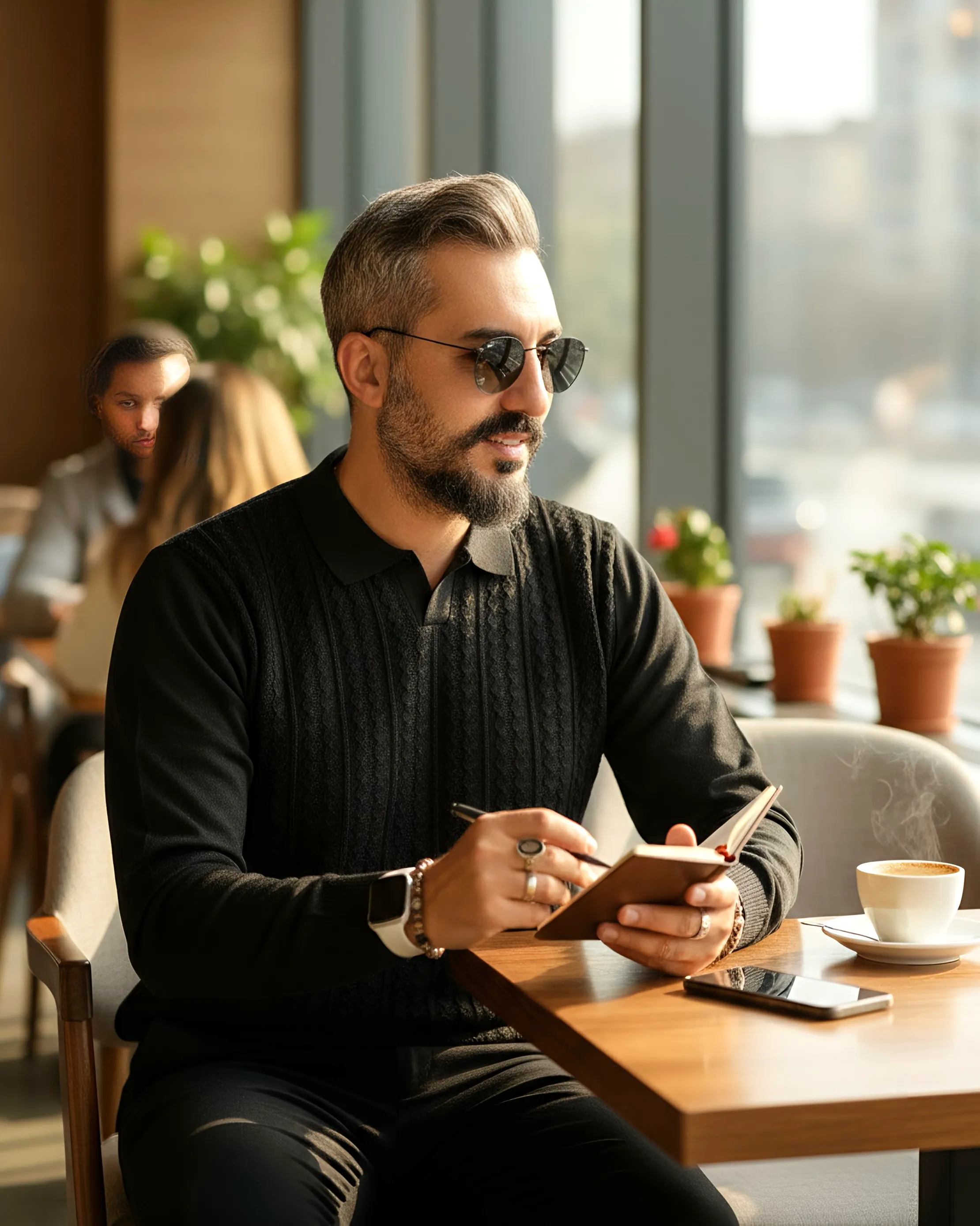 Elegance Erkek Old Money Uzun Kollu Triko Polo Yaka Kazak 