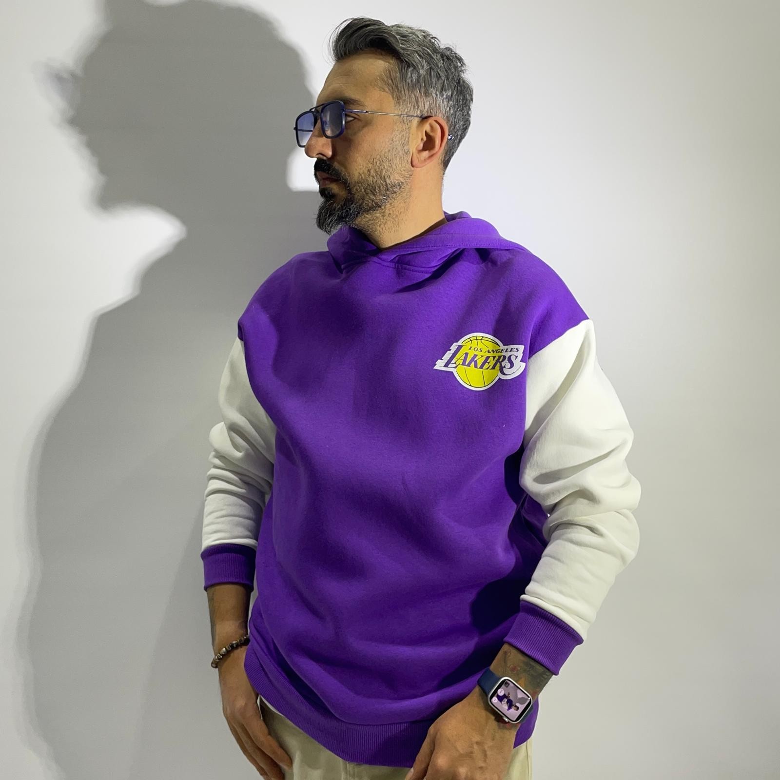 Printed Men's Oversize Hooded Sweatshirt