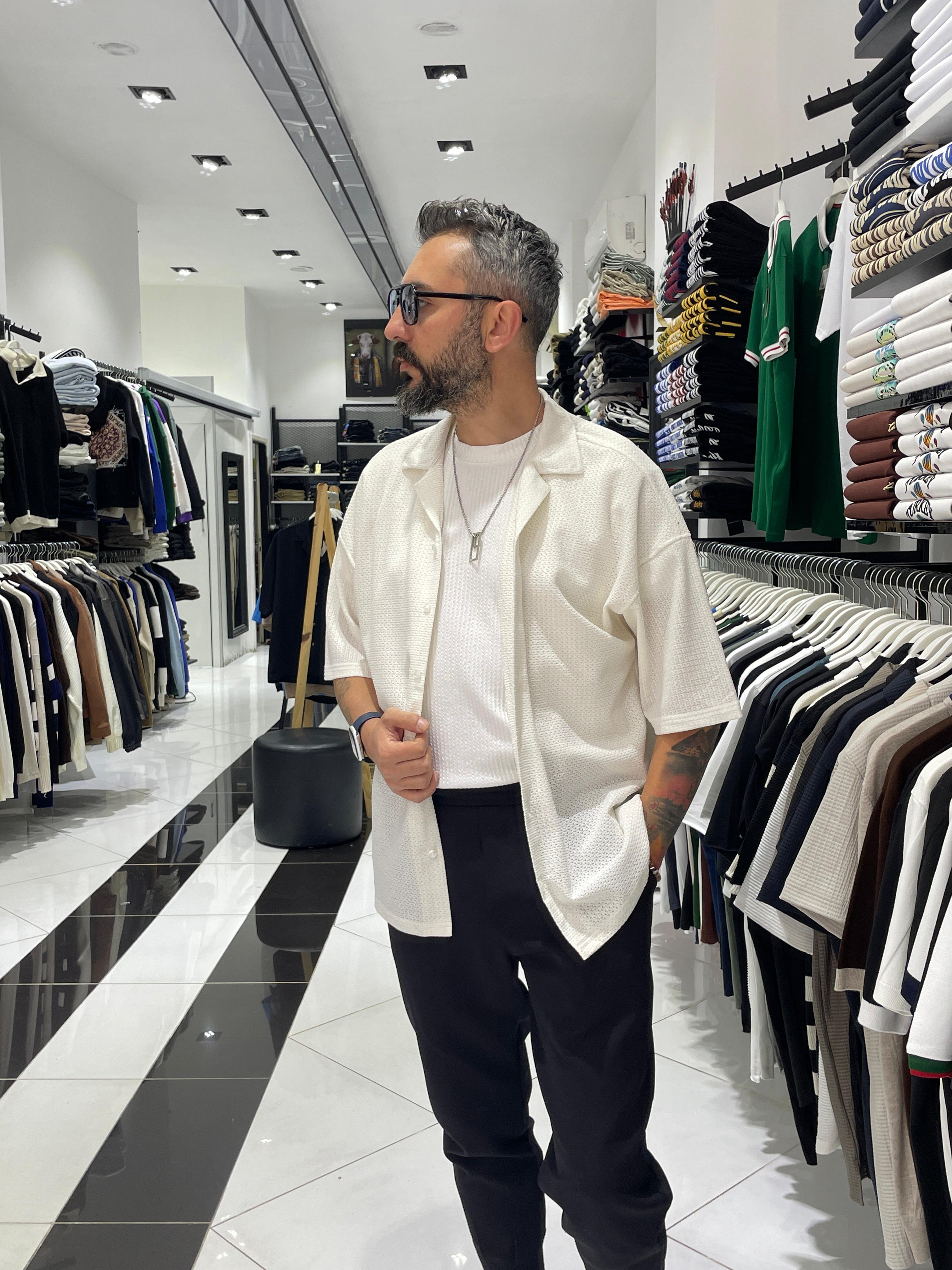 Short Sleeve Men's Oversize Shirt