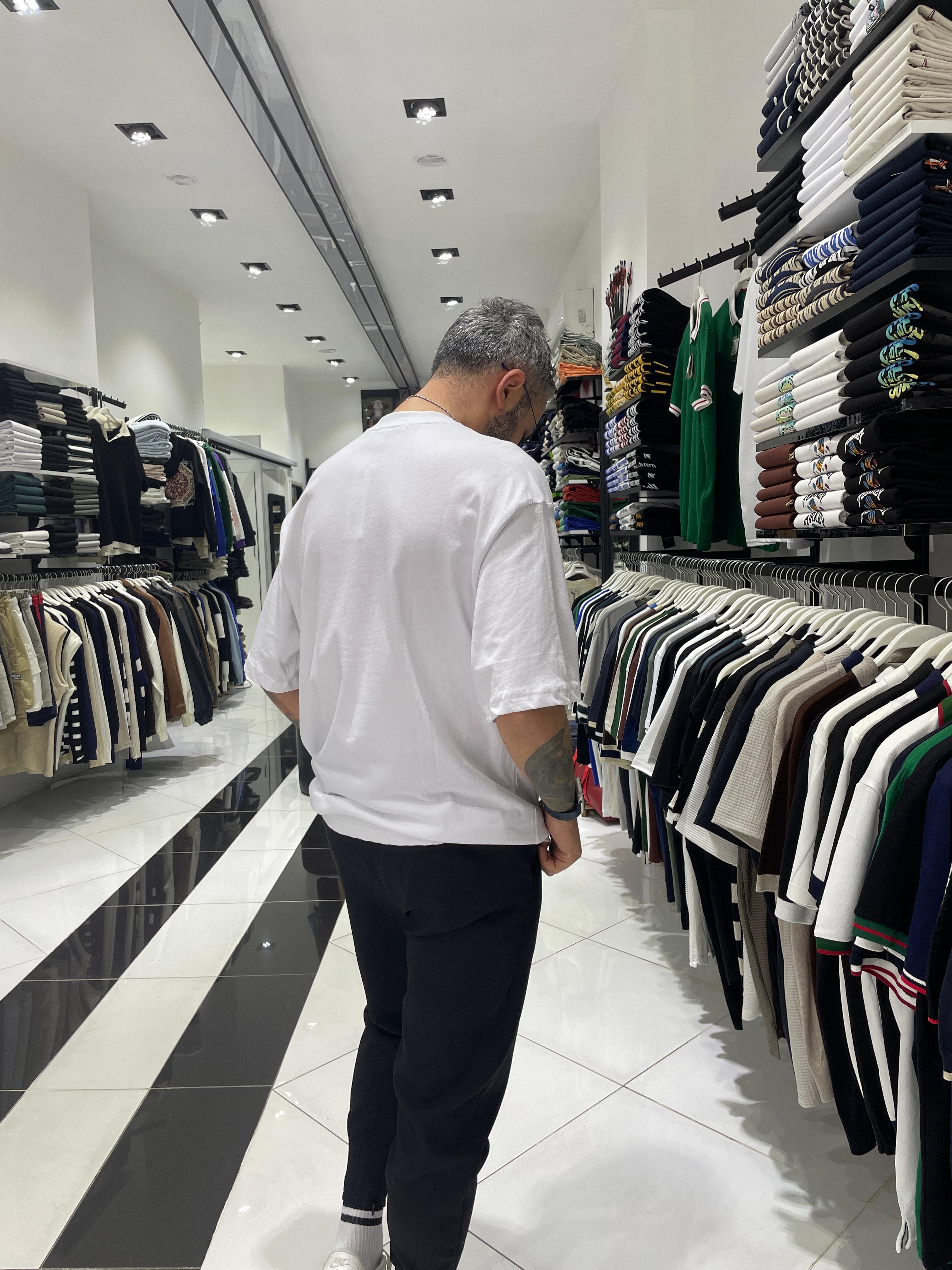 Retro Nakış İşlemeli Oversize Erkek T-Shirt – Higo Man