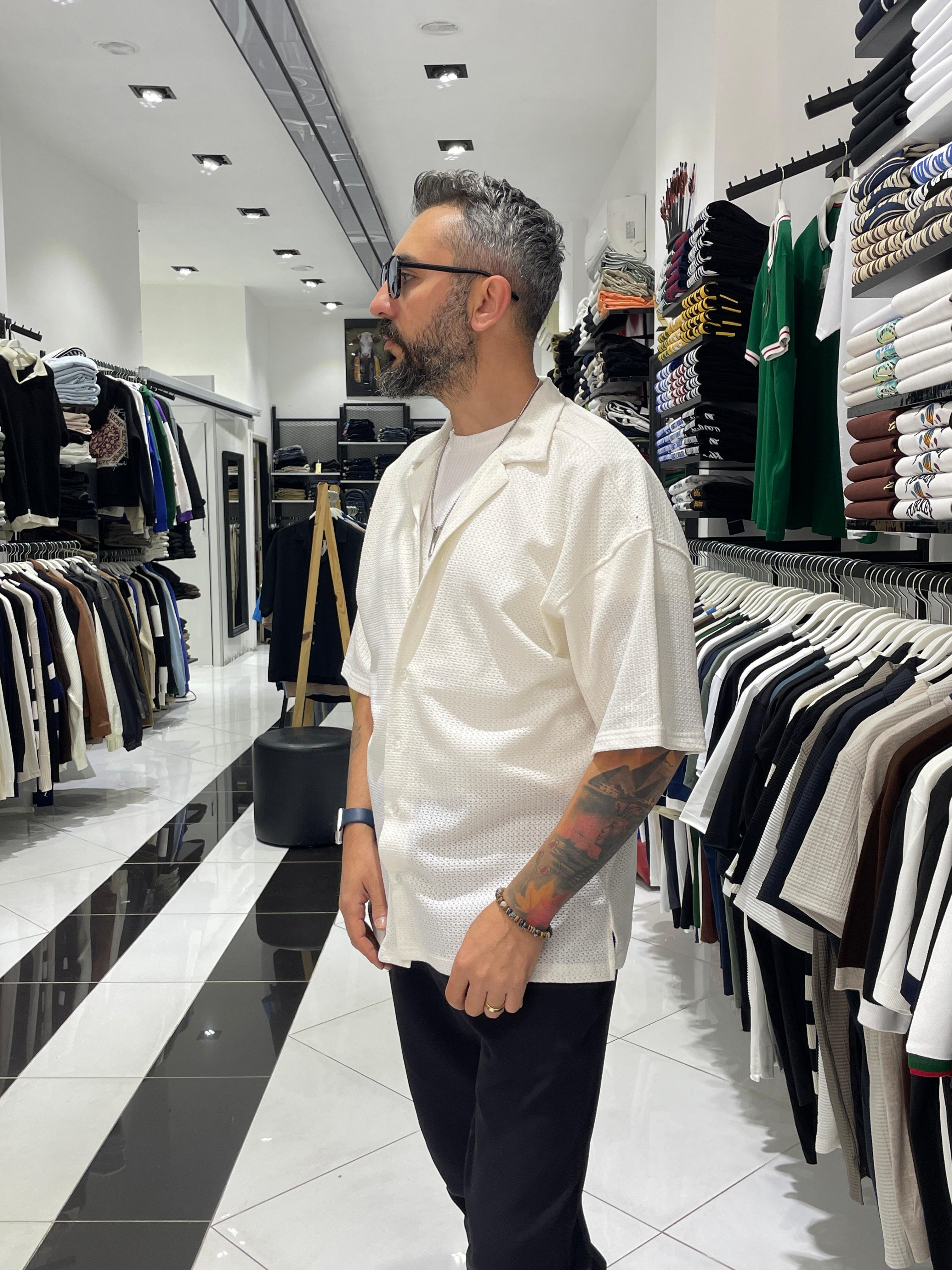 Short Sleeve Men's Oversize Shirt