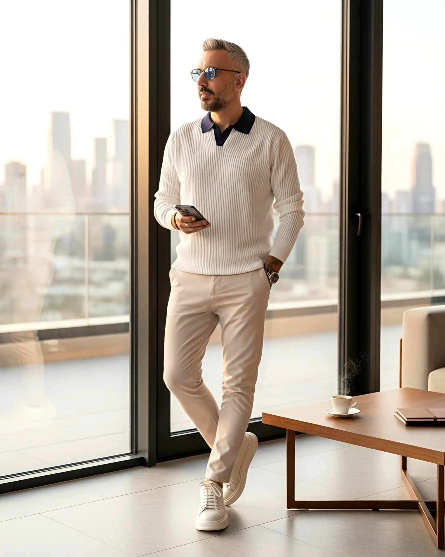 Old Money Triko Polo Yaka Erkek Kazak