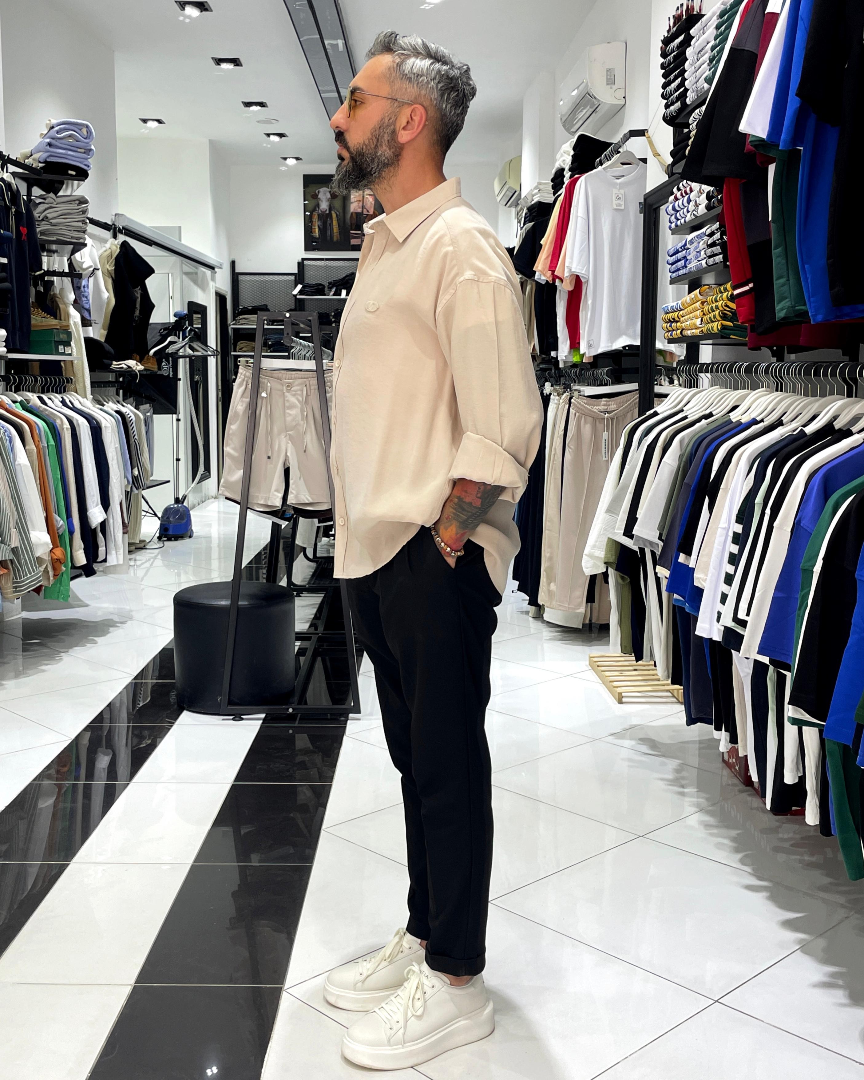 Modal Kumaş Ekstra Oversize Erkek Gömlek
