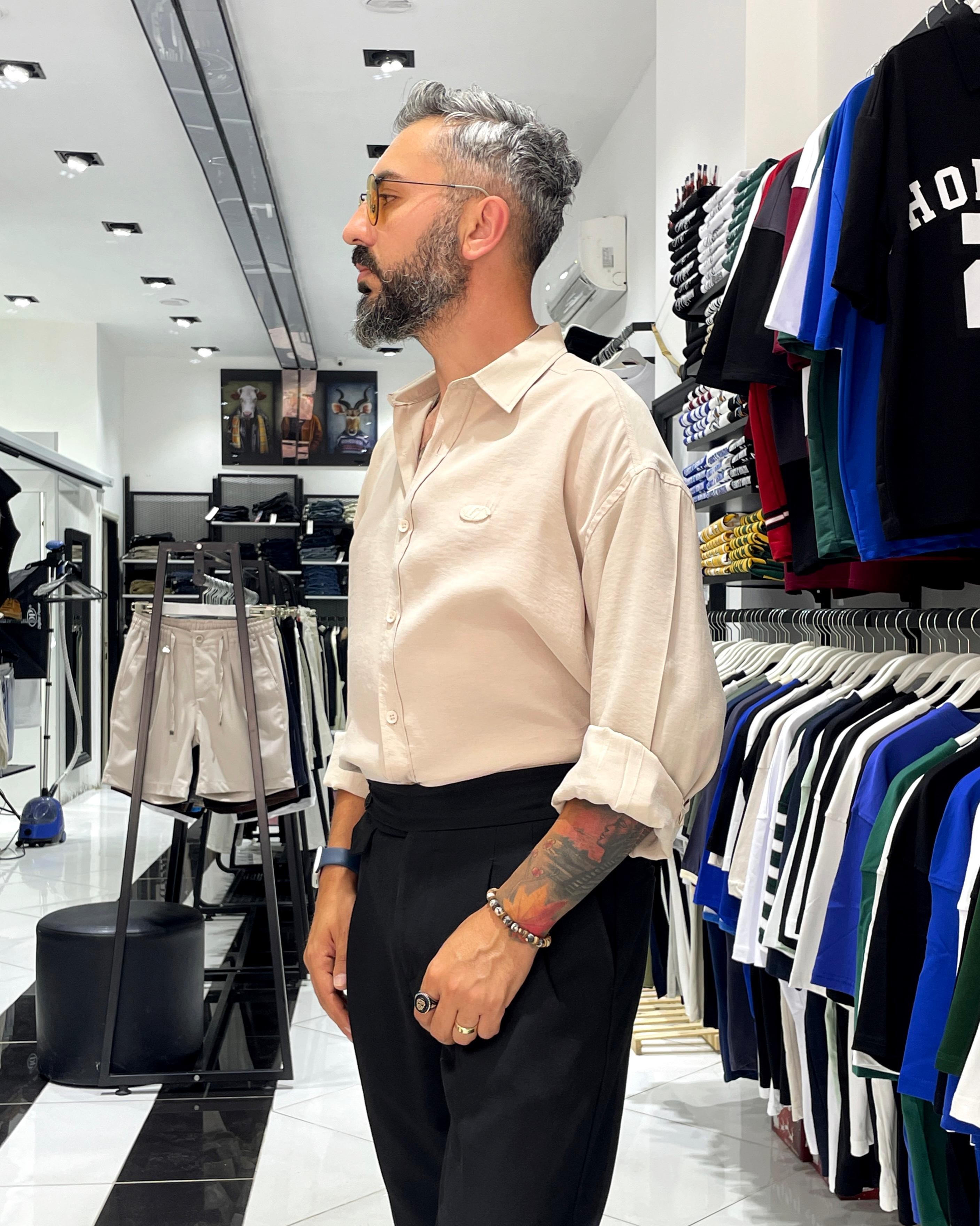 Modal Kumaş Ekstra Oversize Erkek Gömlek