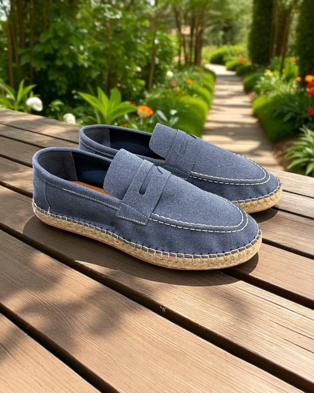  Hasır Tabanlı Detaylı Erkek Espadril