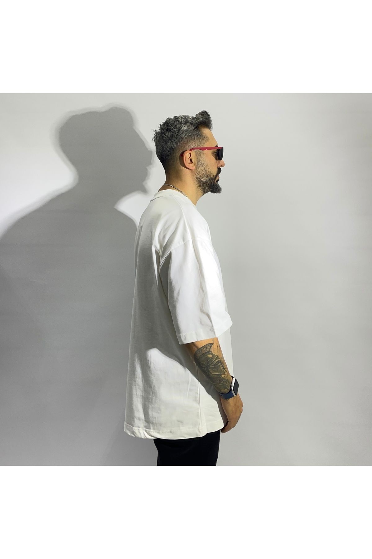 Born x Raised Nakış Erkek Gramajlı Oversize Tişört